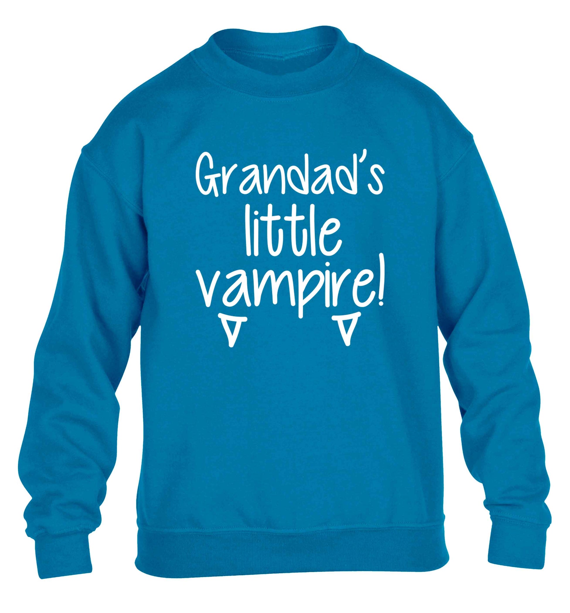 Grandad's little vampire children's blue sweater 12-13 Years