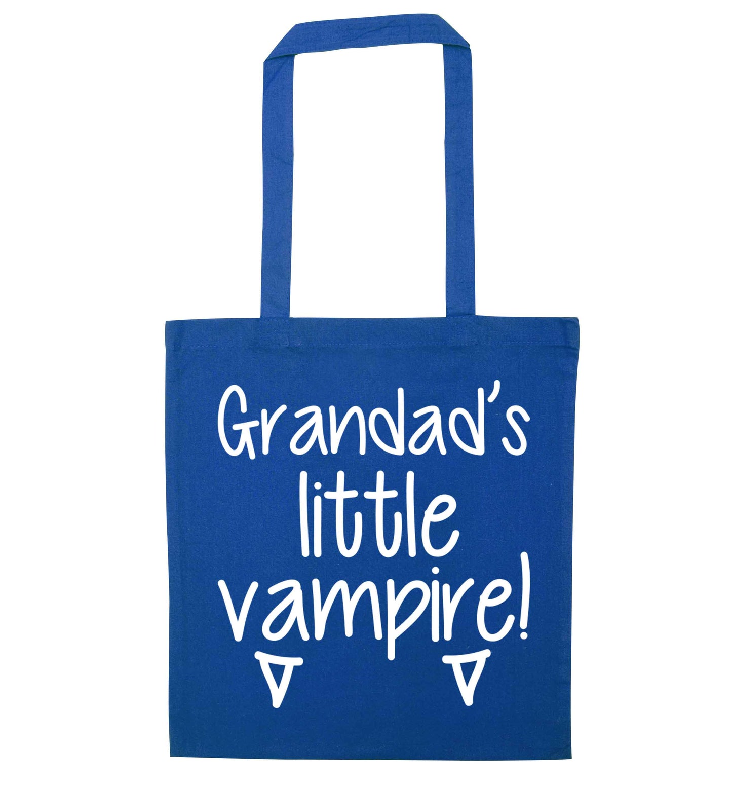Grandad's little vampire blue tote bag