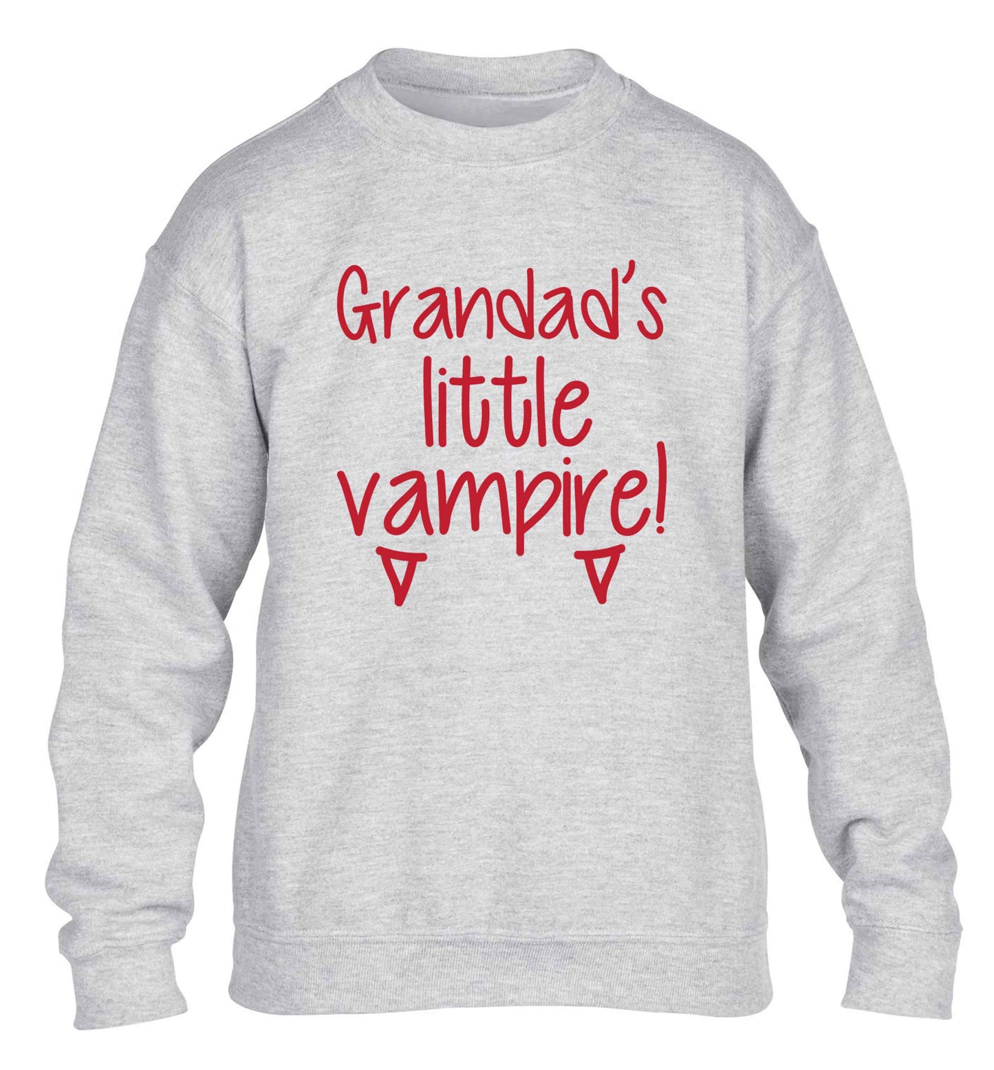 Grandad's little vampire children's grey sweater 12-13 Years