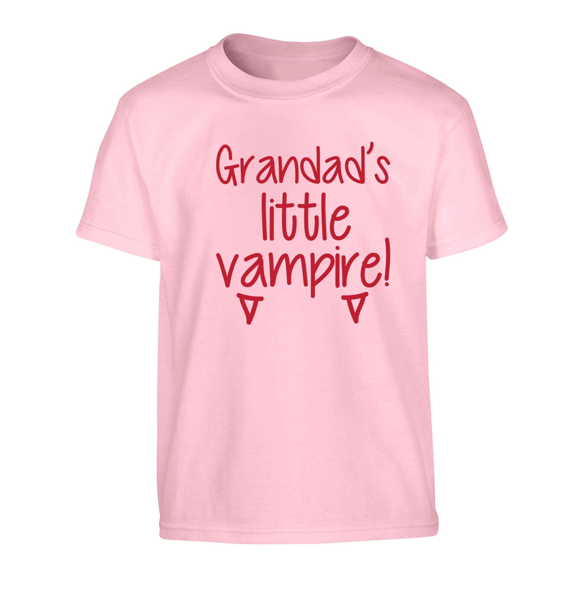 Grandad's little vampire Children's light pink Tshirt 12-13 Years