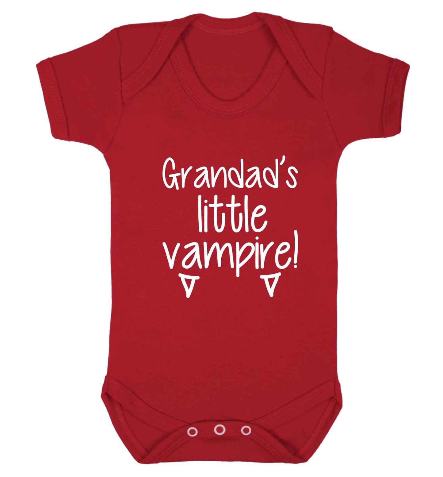 Grandad's little vampire baby vest red 18-24 months