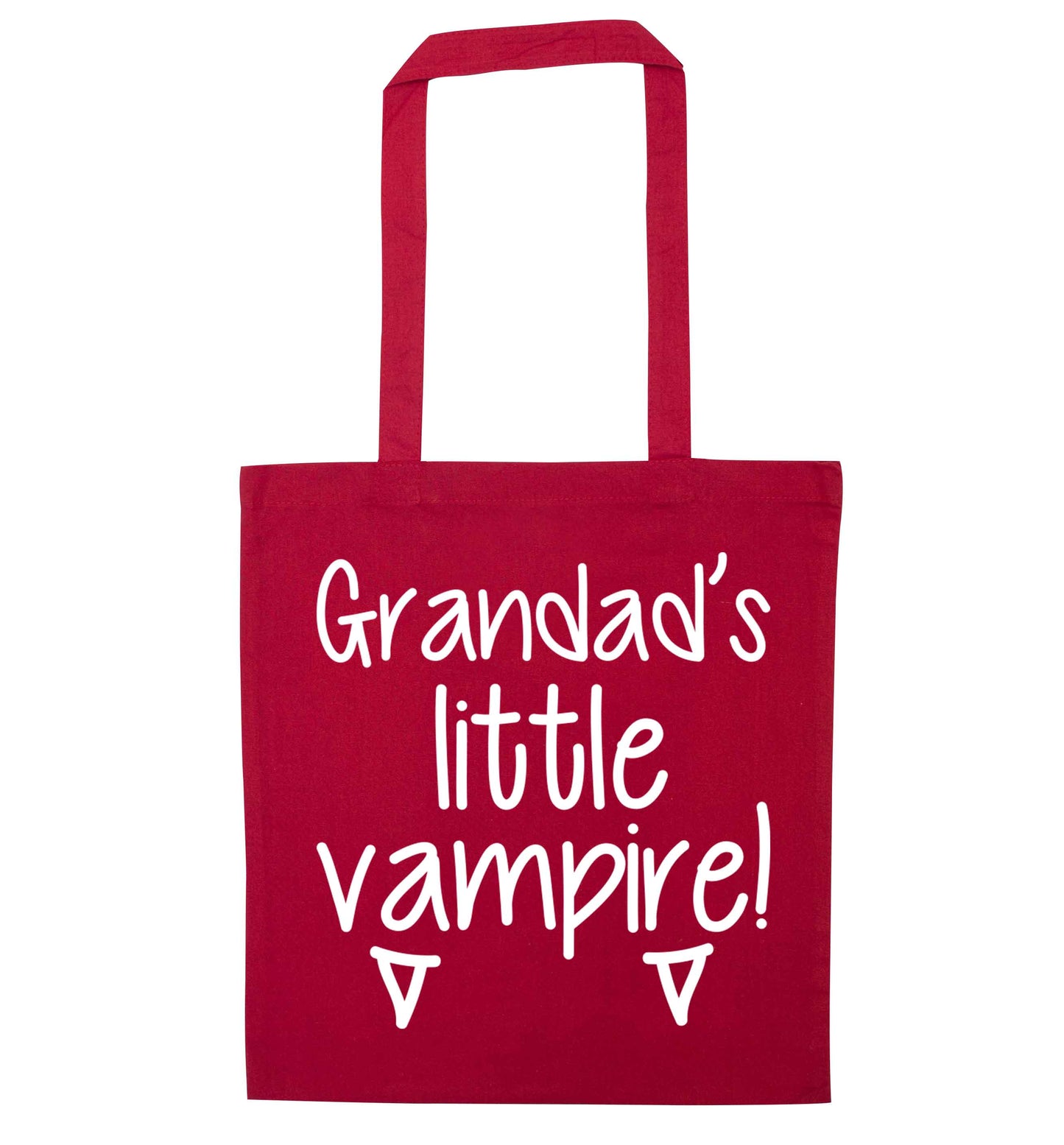 Grandad's little vampire red tote bag