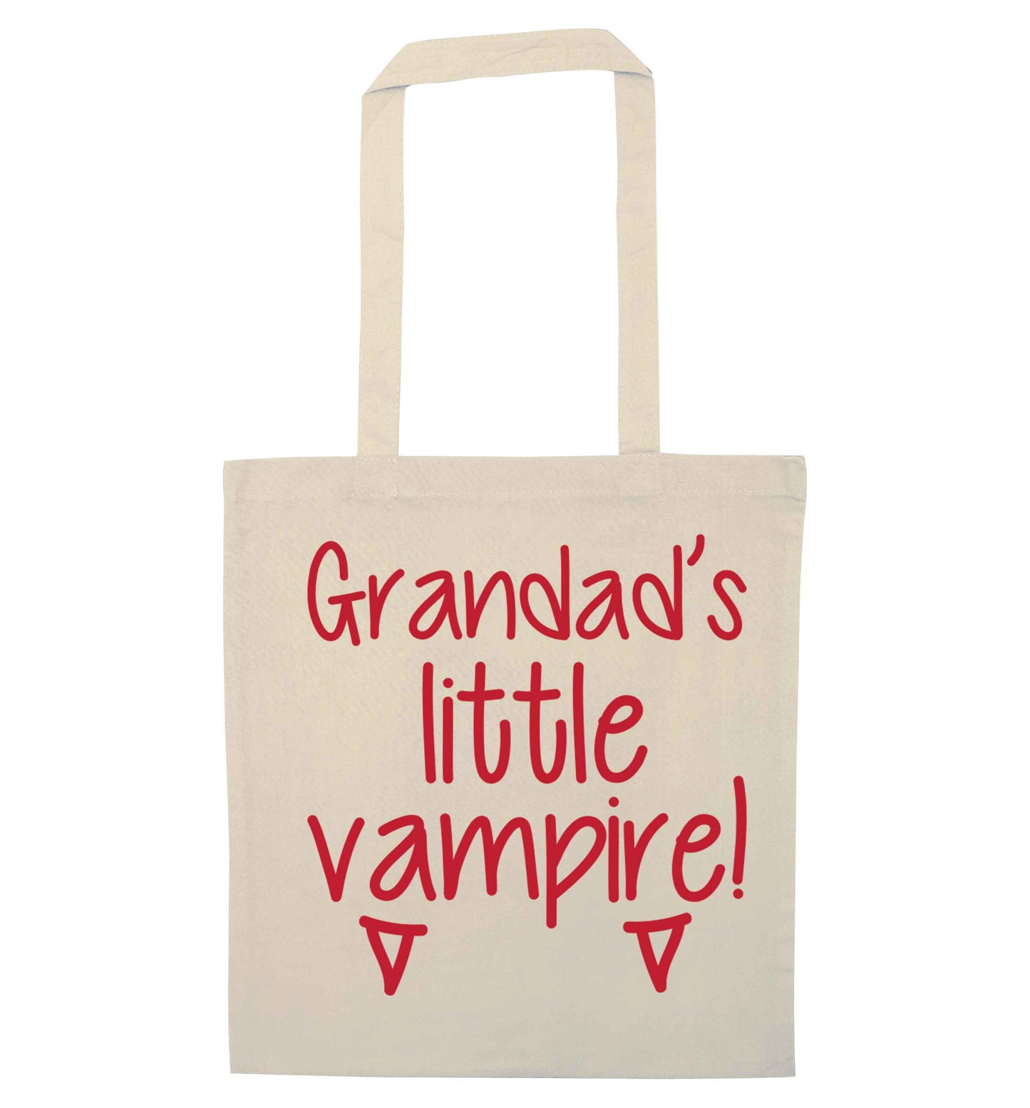 Grandad's little vampire natural tote bag