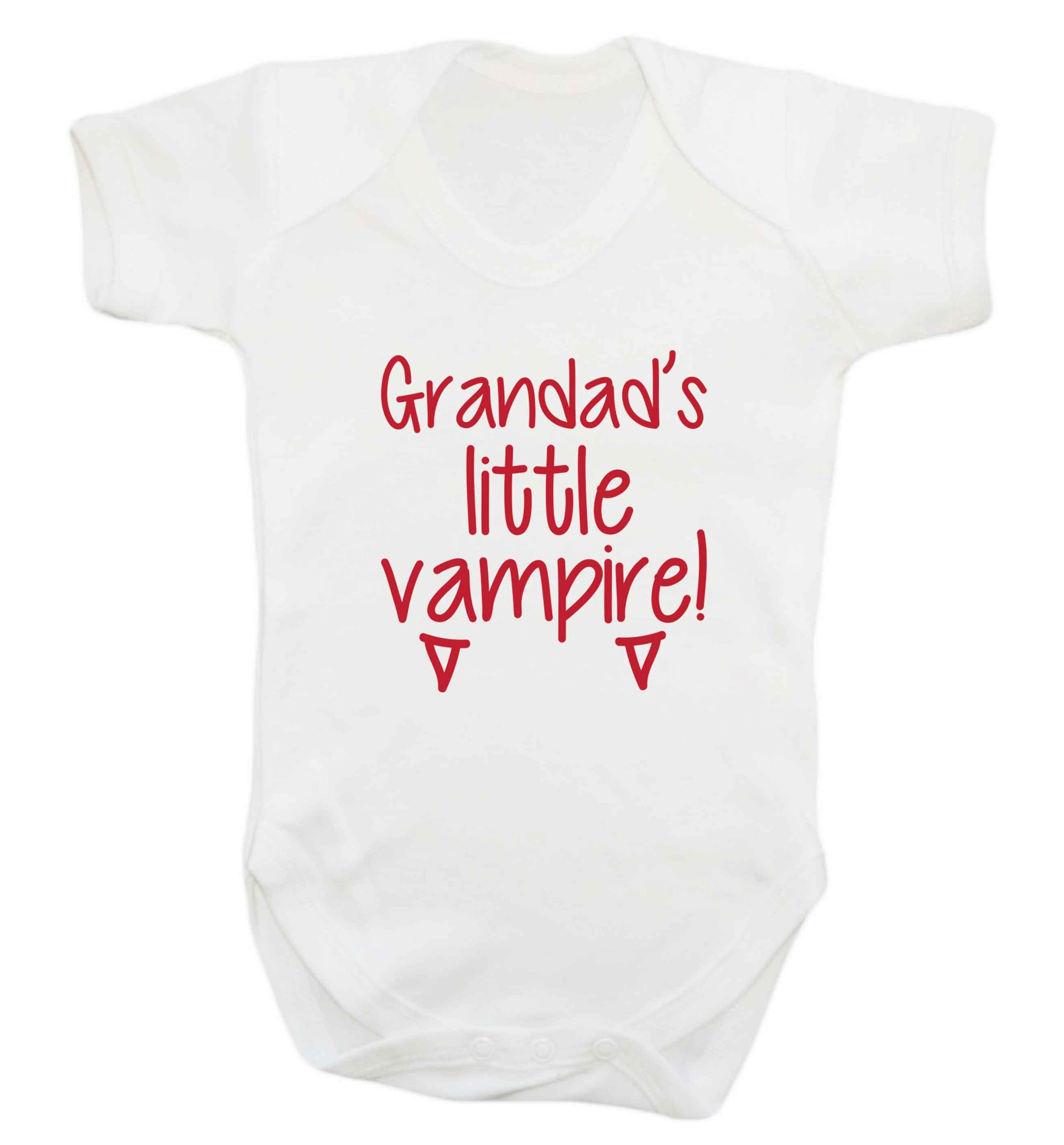 Grandad's little vampire baby vest white 18-24 months