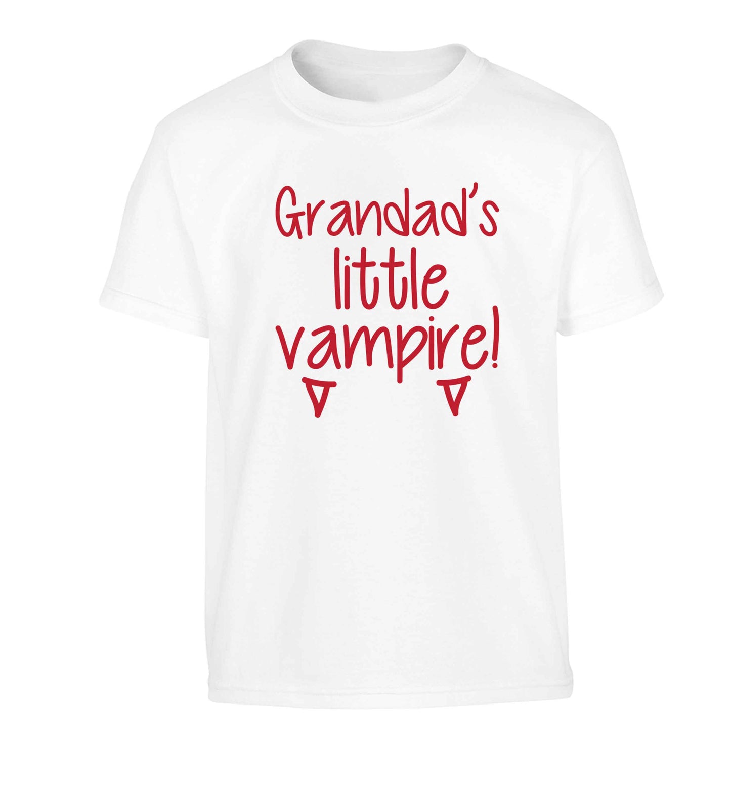 Grandad's little vampire Children's white Tshirt 12-13 Years
