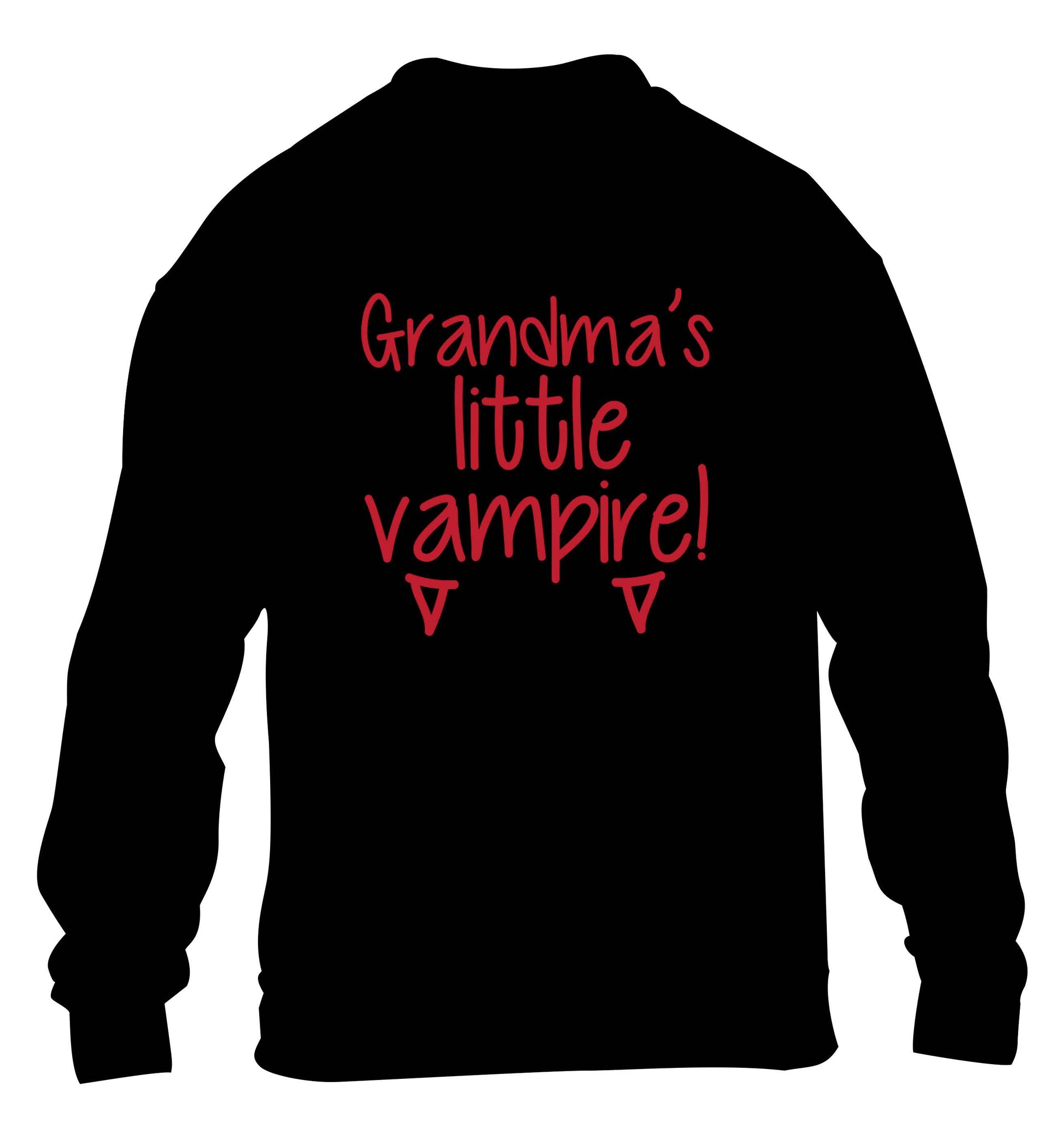 Grandma's little vampire children's black sweater 12-13 Years