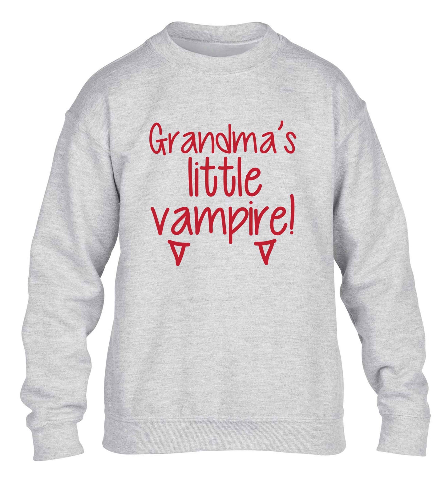 Grandma's little vampire children's grey sweater 12-13 Years