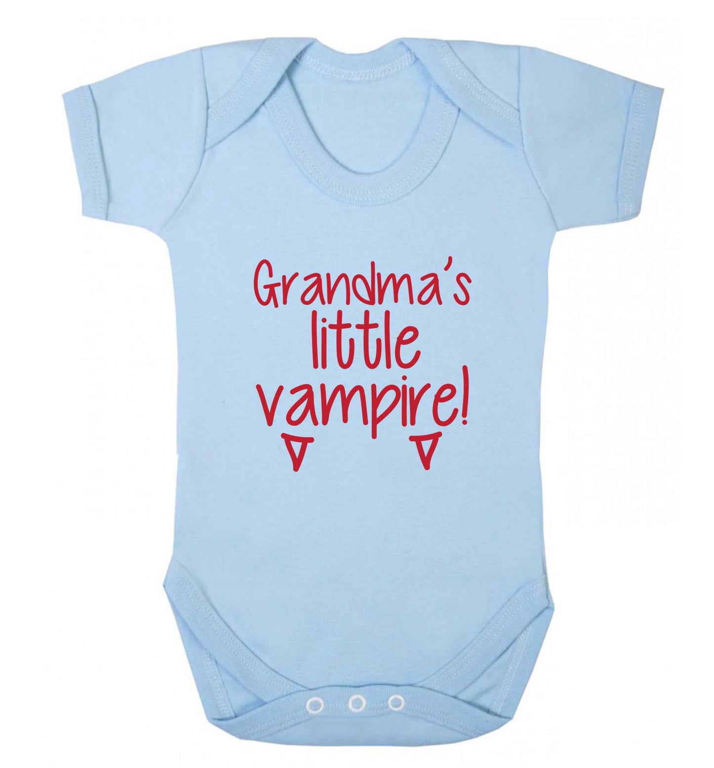 Grandma's little vampire baby vest pale blue 18-24 months