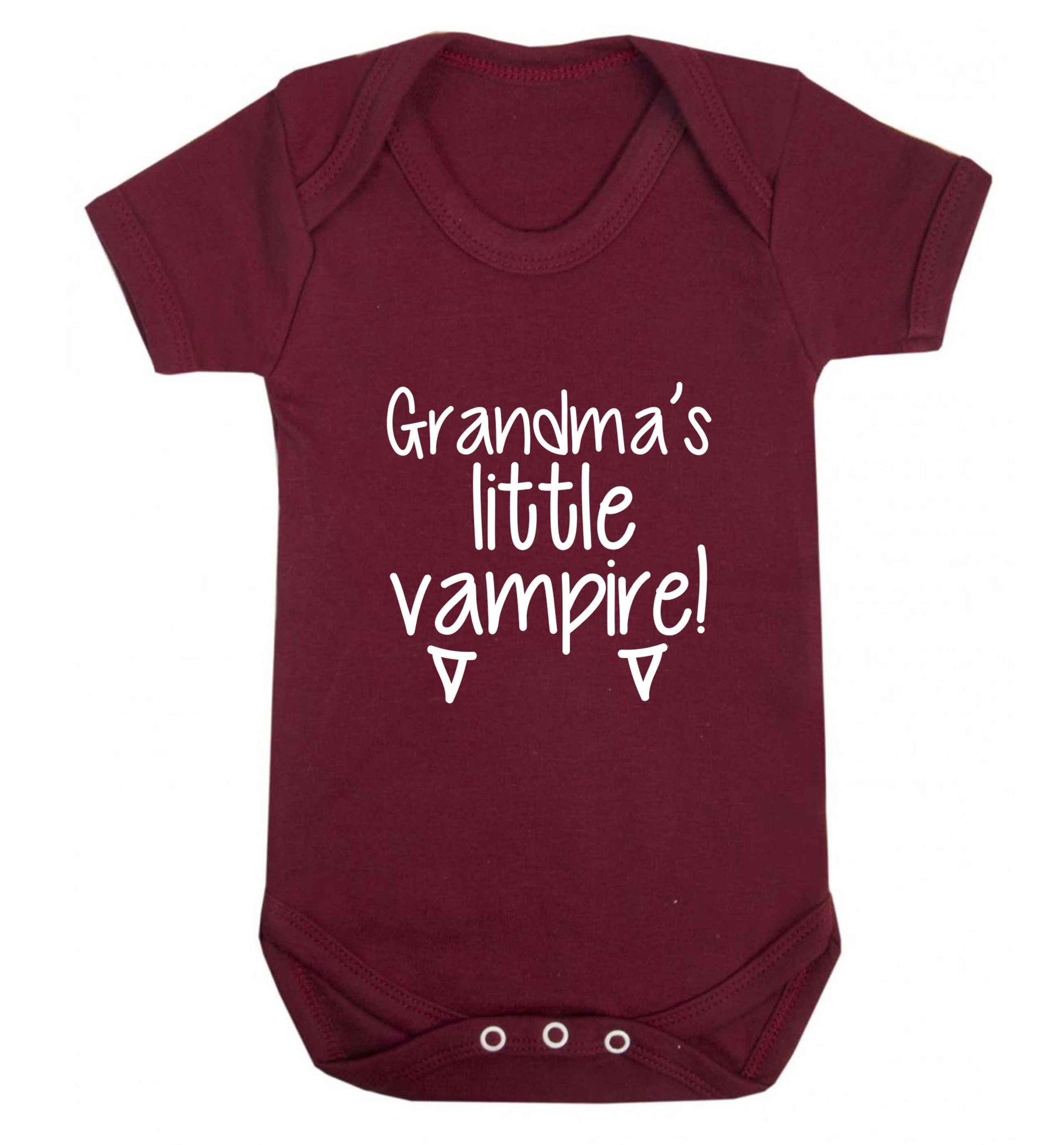 Grandma's little vampire baby vest maroon 18-24 months