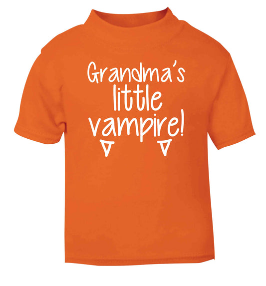 Grandma's little vampire orange baby toddler Tshirt 2 Years