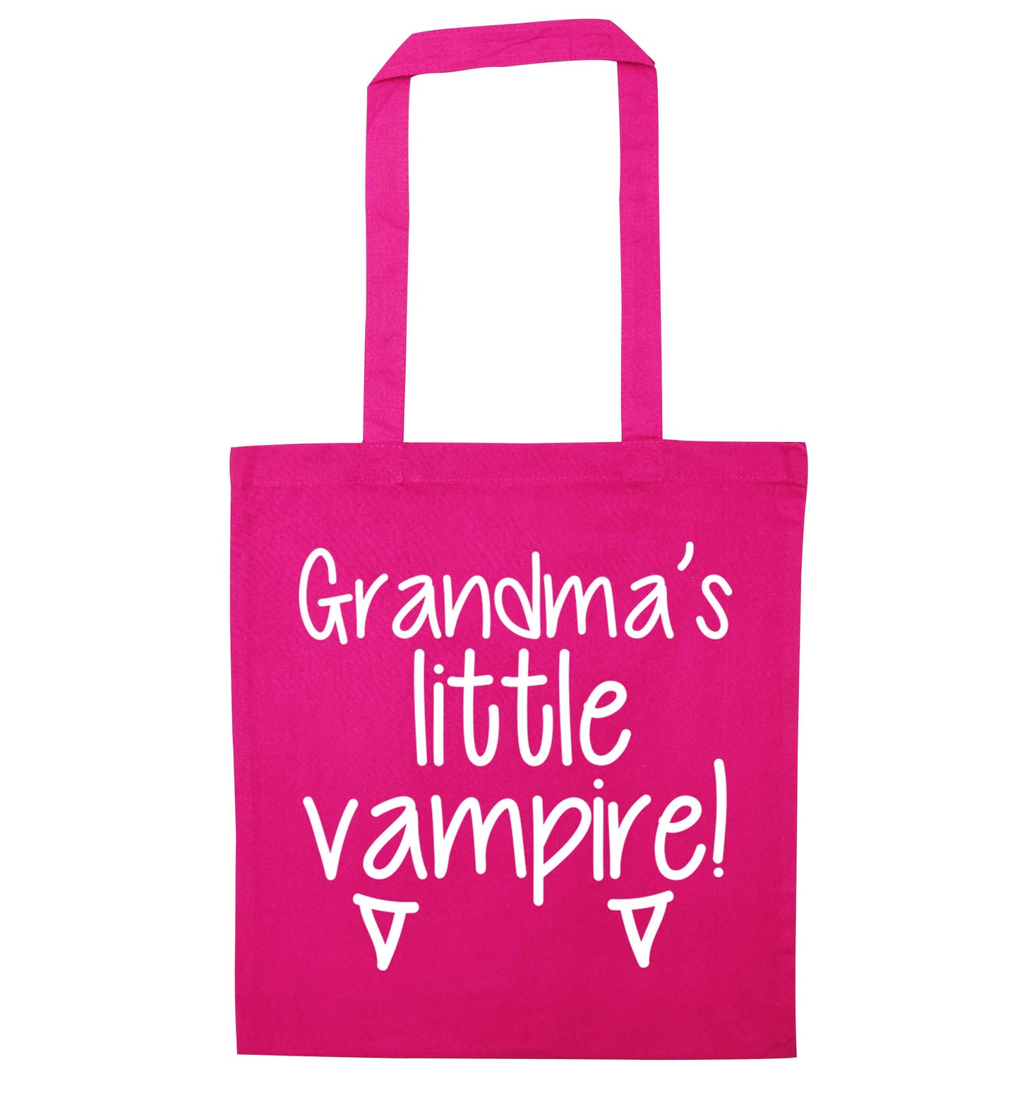 Grandma's little vampire pink tote bag