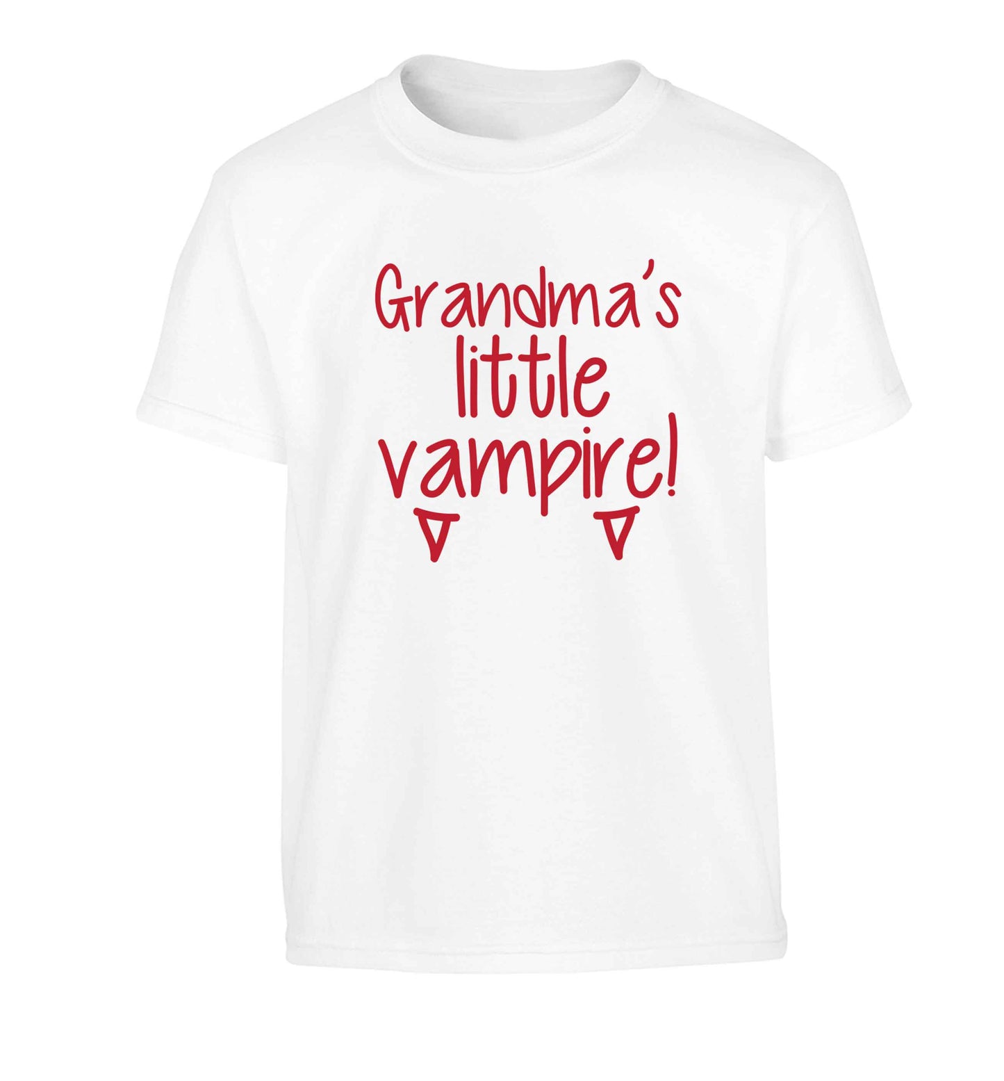 Grandma's little vampire Children's white Tshirt 12-13 Years