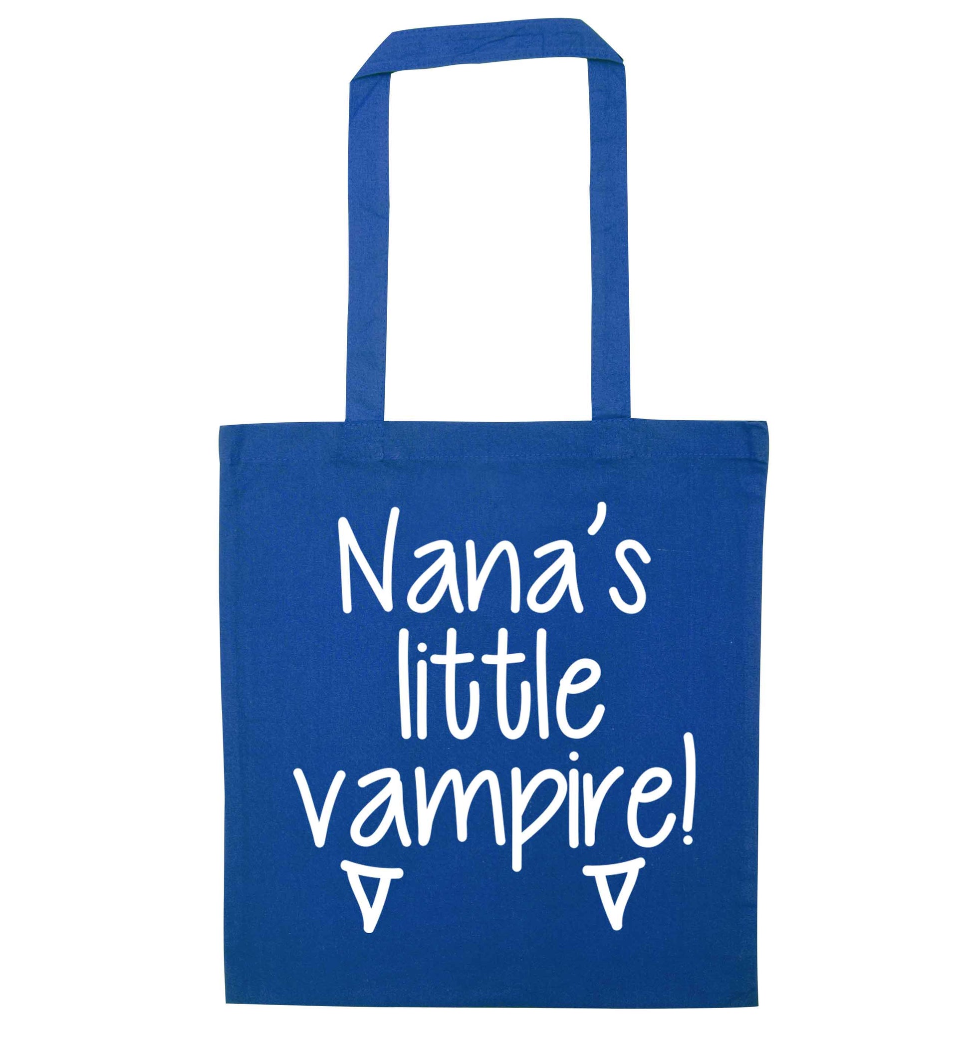 Nana's little vampire blue tote bag