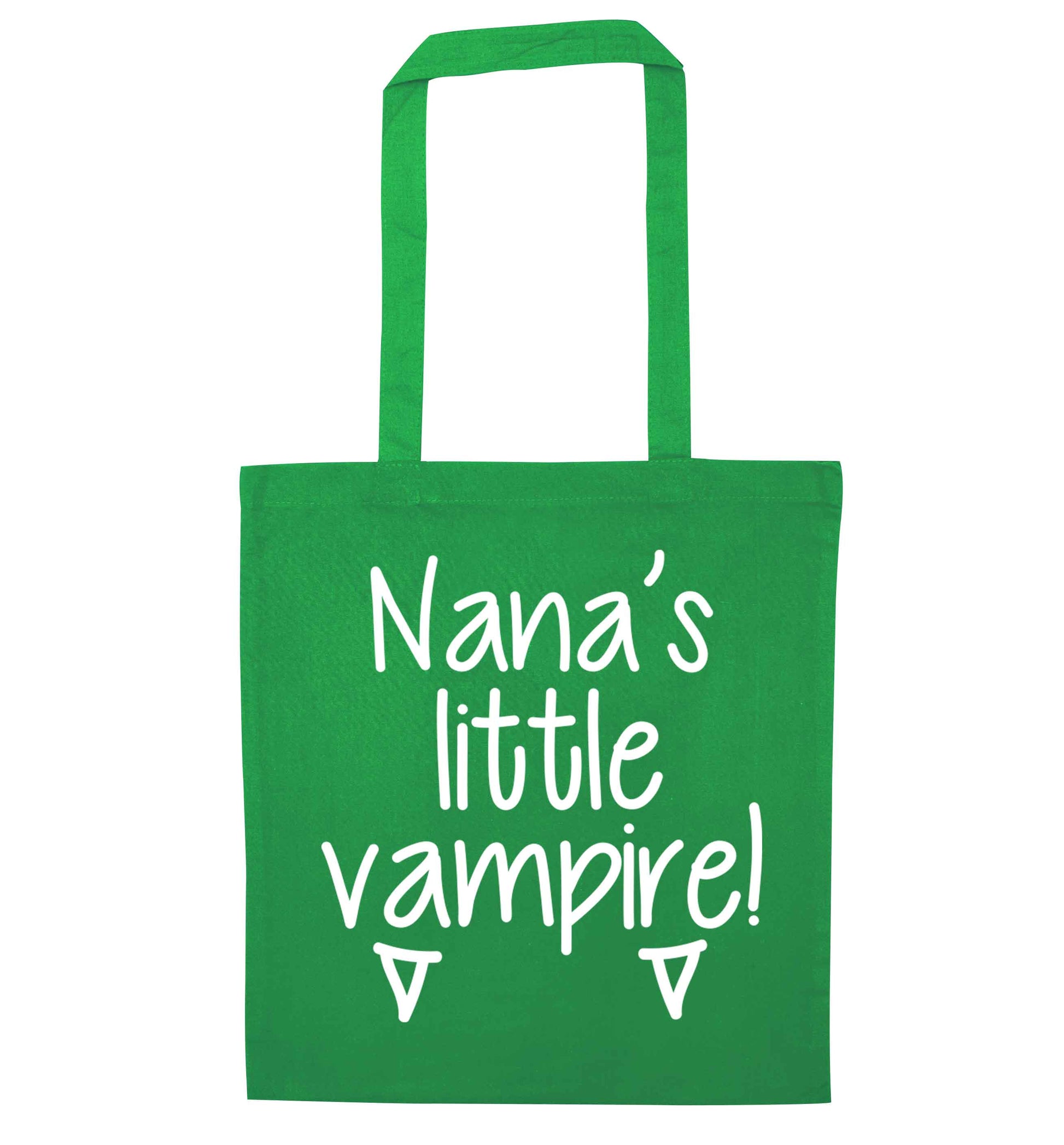 Nana's little vampire green tote bag