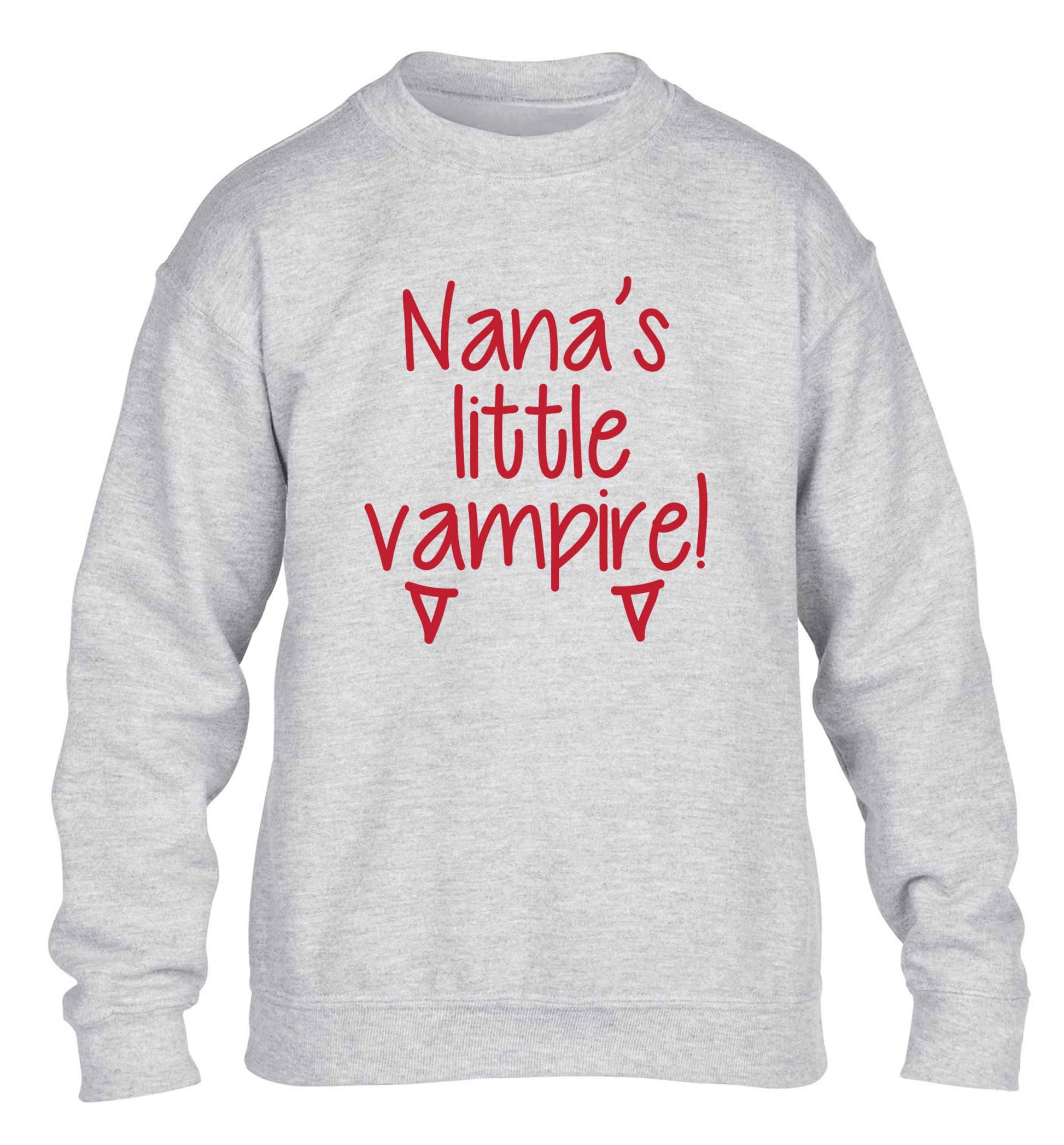Nana's little vampire children's grey sweater 12-13 Years