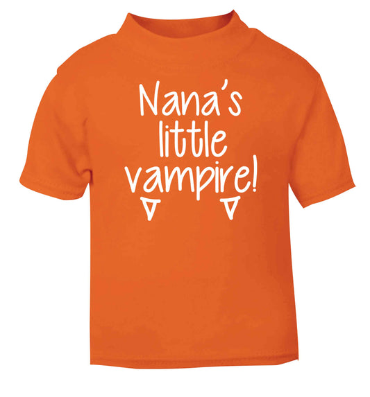 Nana's little vampire orange baby toddler Tshirt 2 Years