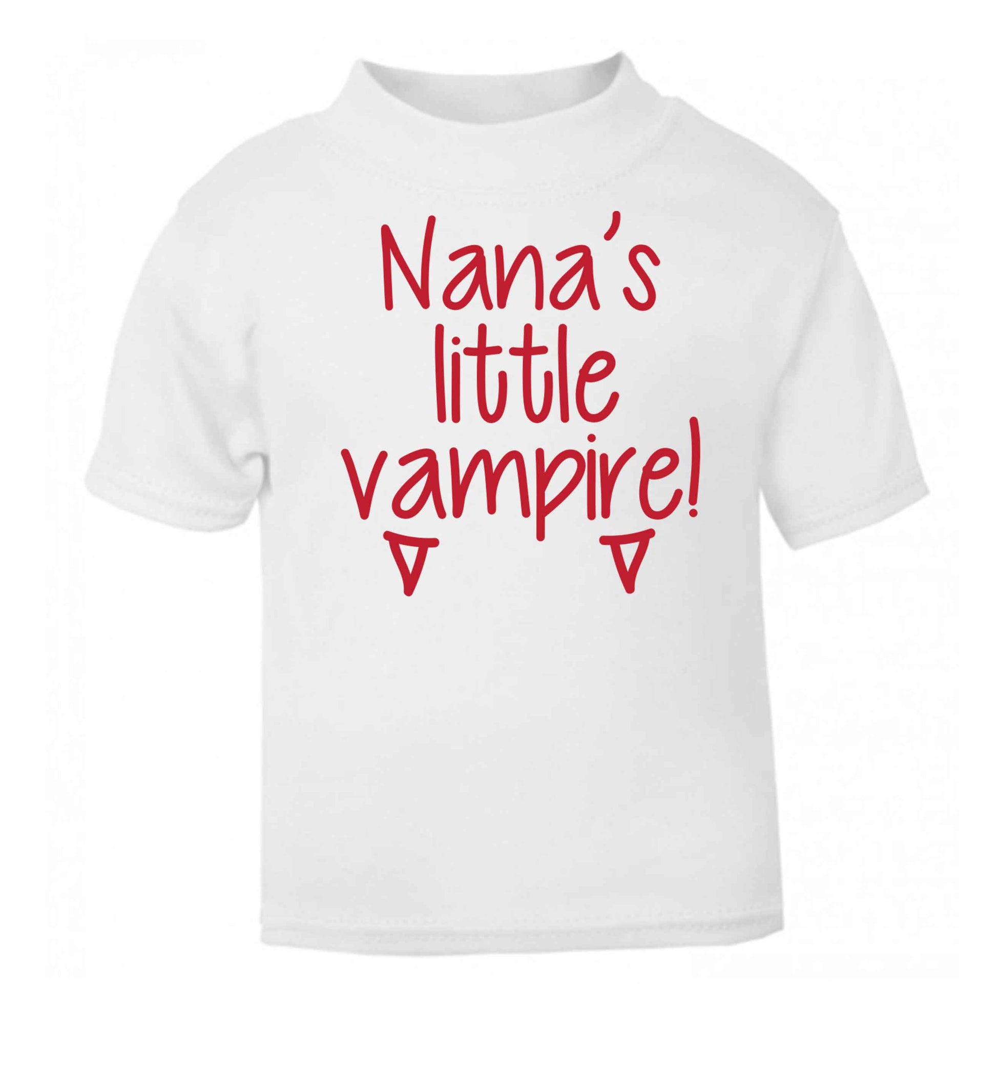 Nana's little vampire white baby toddler Tshirt 2 Years