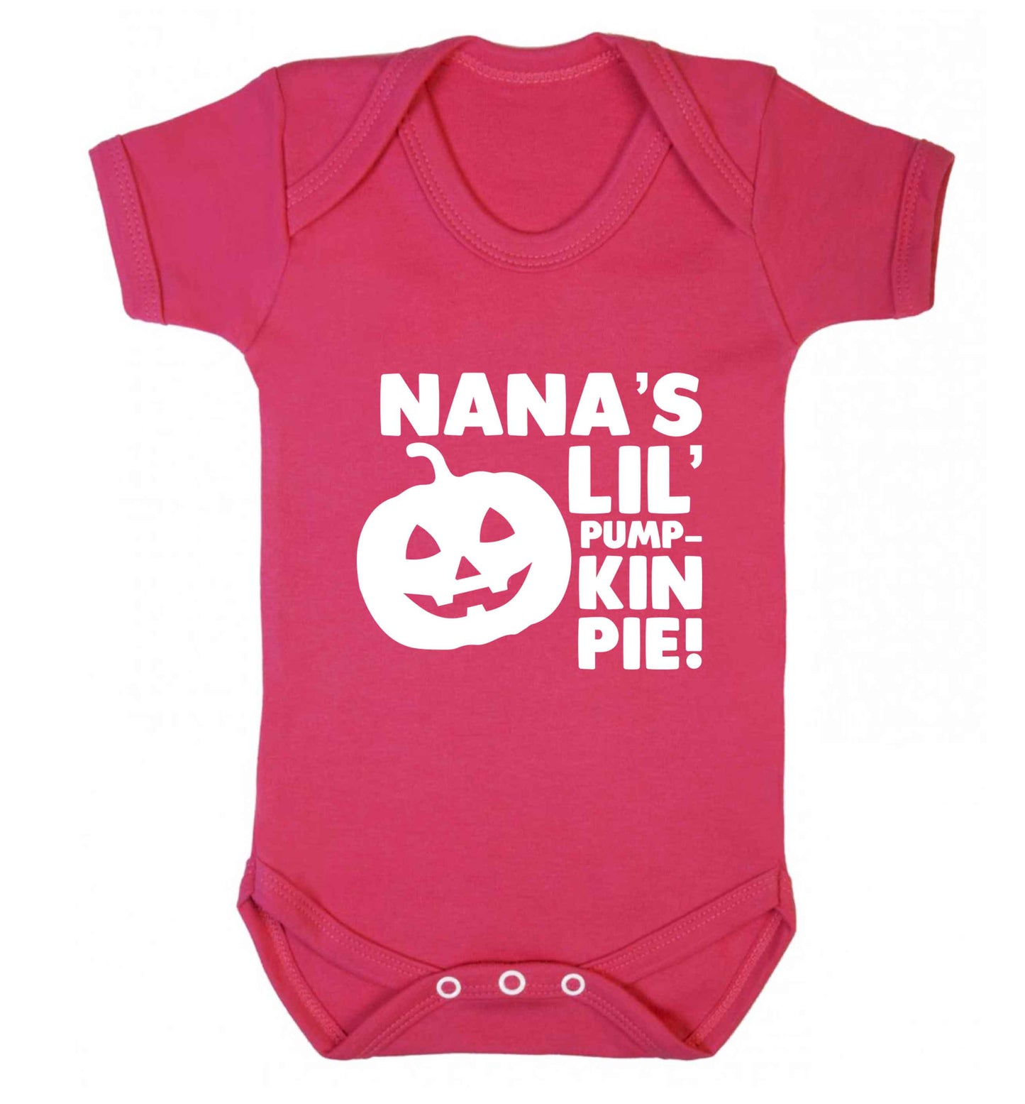 Nana's lil' pumpkin pie baby vest dark pink 18-24 months