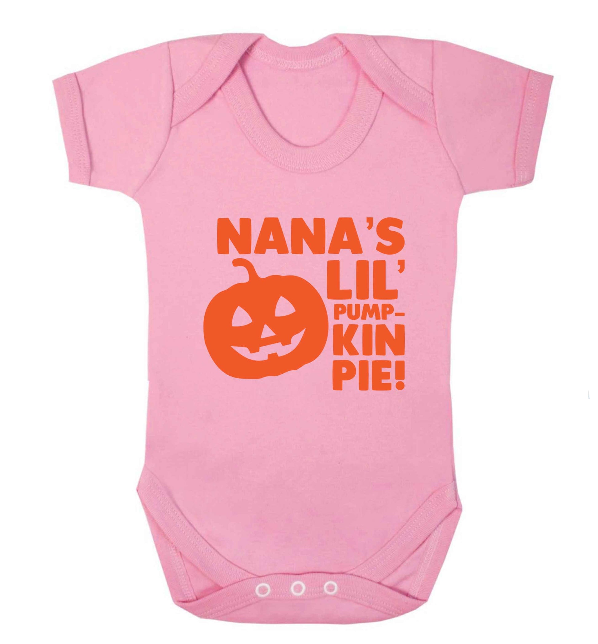 Nana's lil' pumpkin pie baby vest pale pink 18-24 months