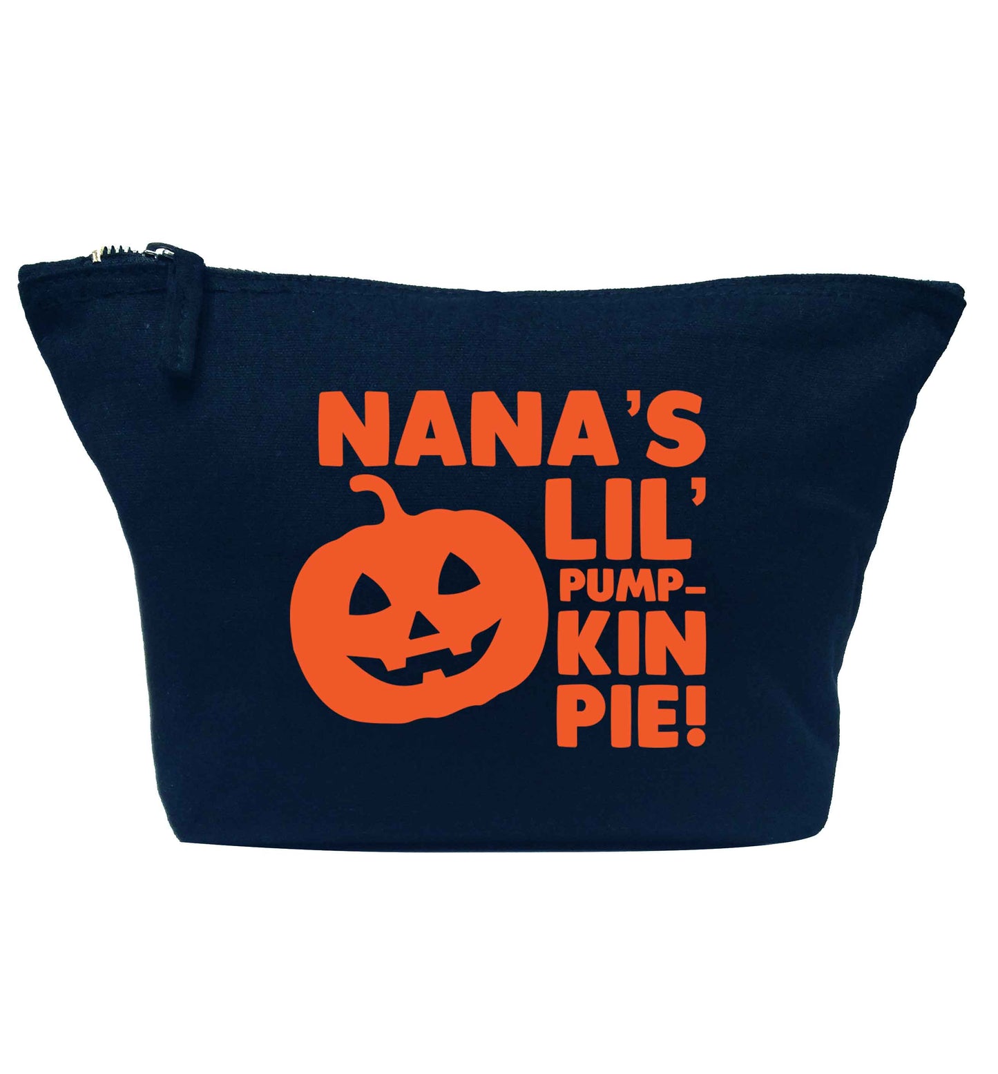 Nana's lil' pumpkin pie navy makeup bag
