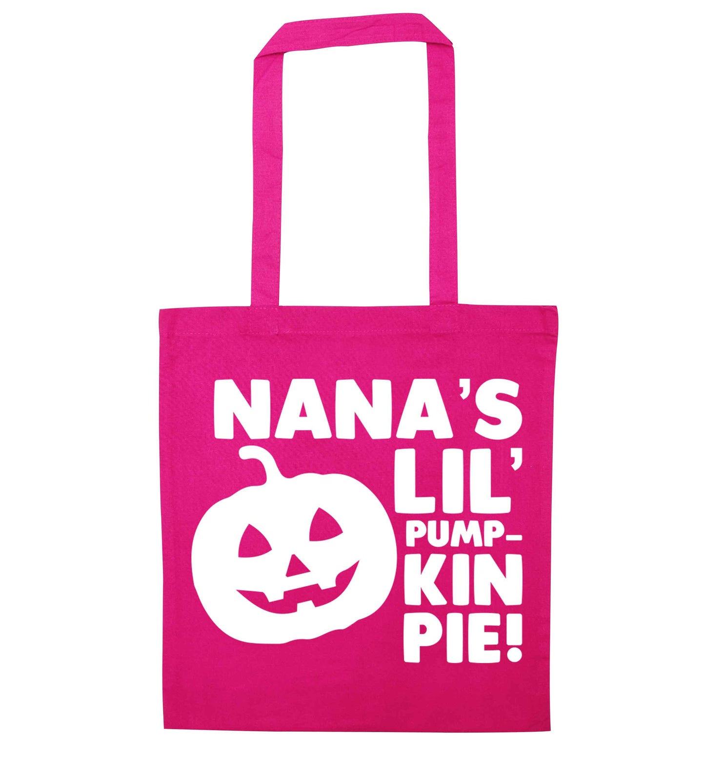 Nana's lil' pumpkin pie pink tote bag