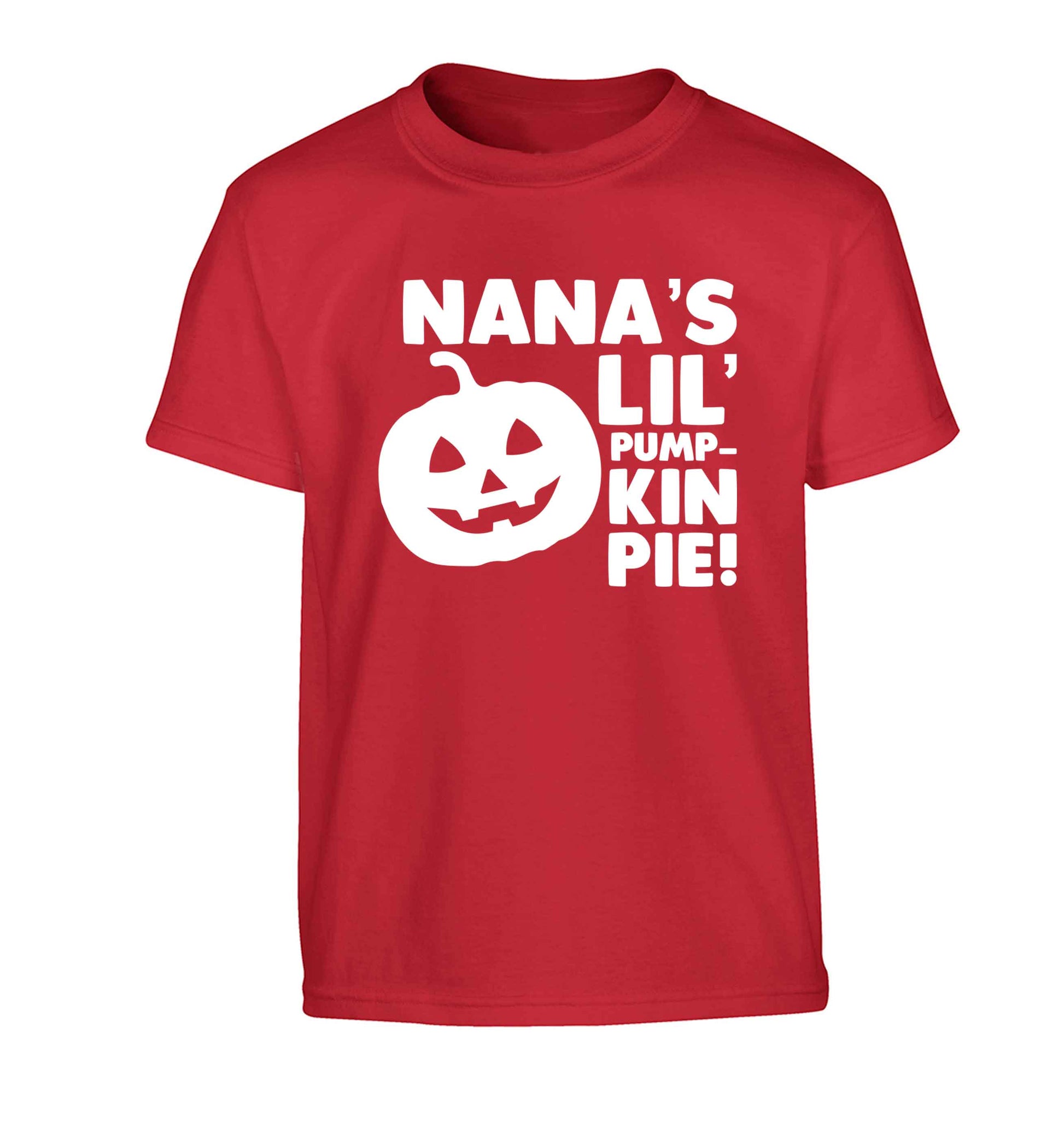 Nana's lil' pumpkin pie Children's red Tshirt 12-13 Years