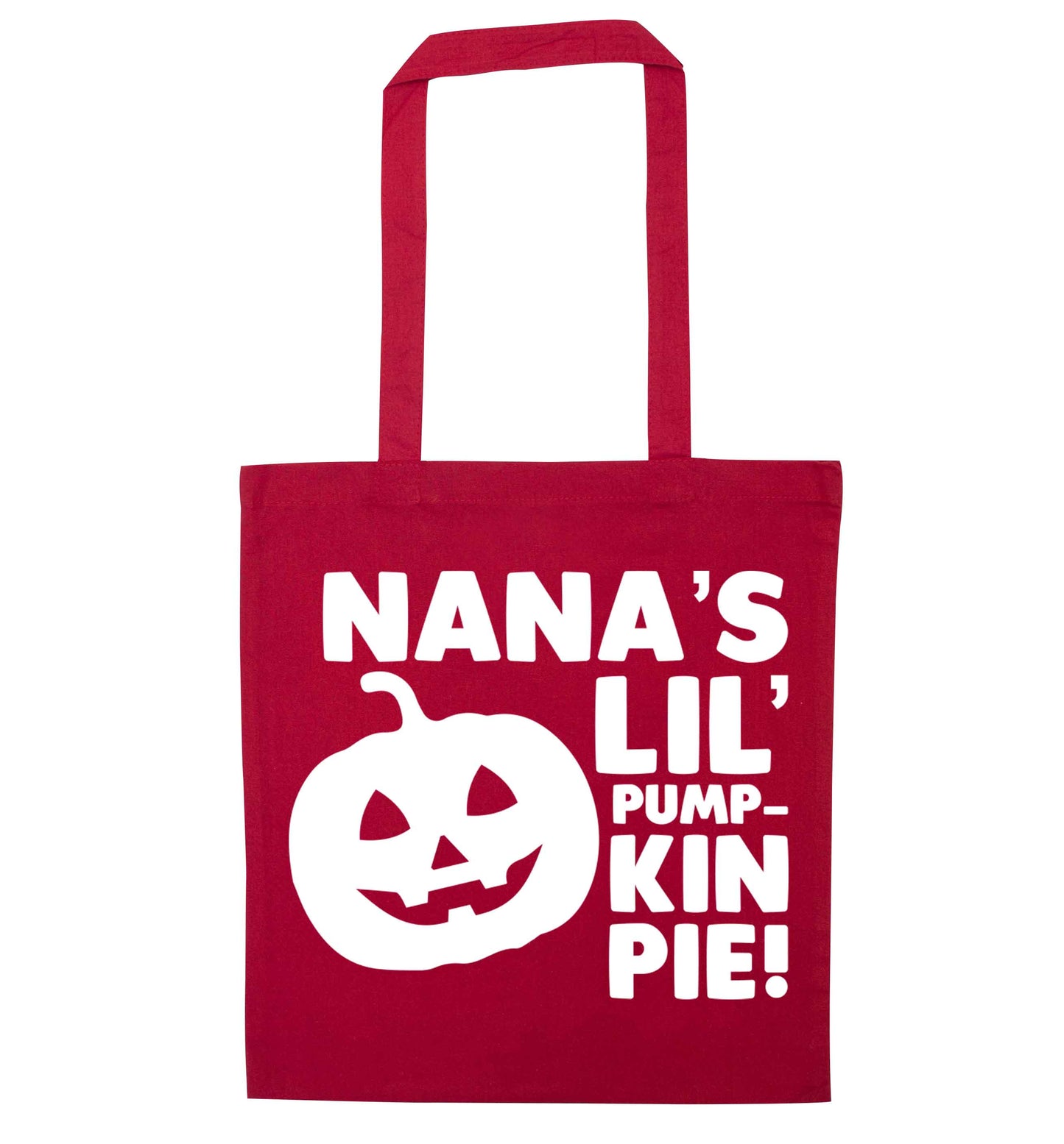 Nana's lil' pumpkin pie red tote bag