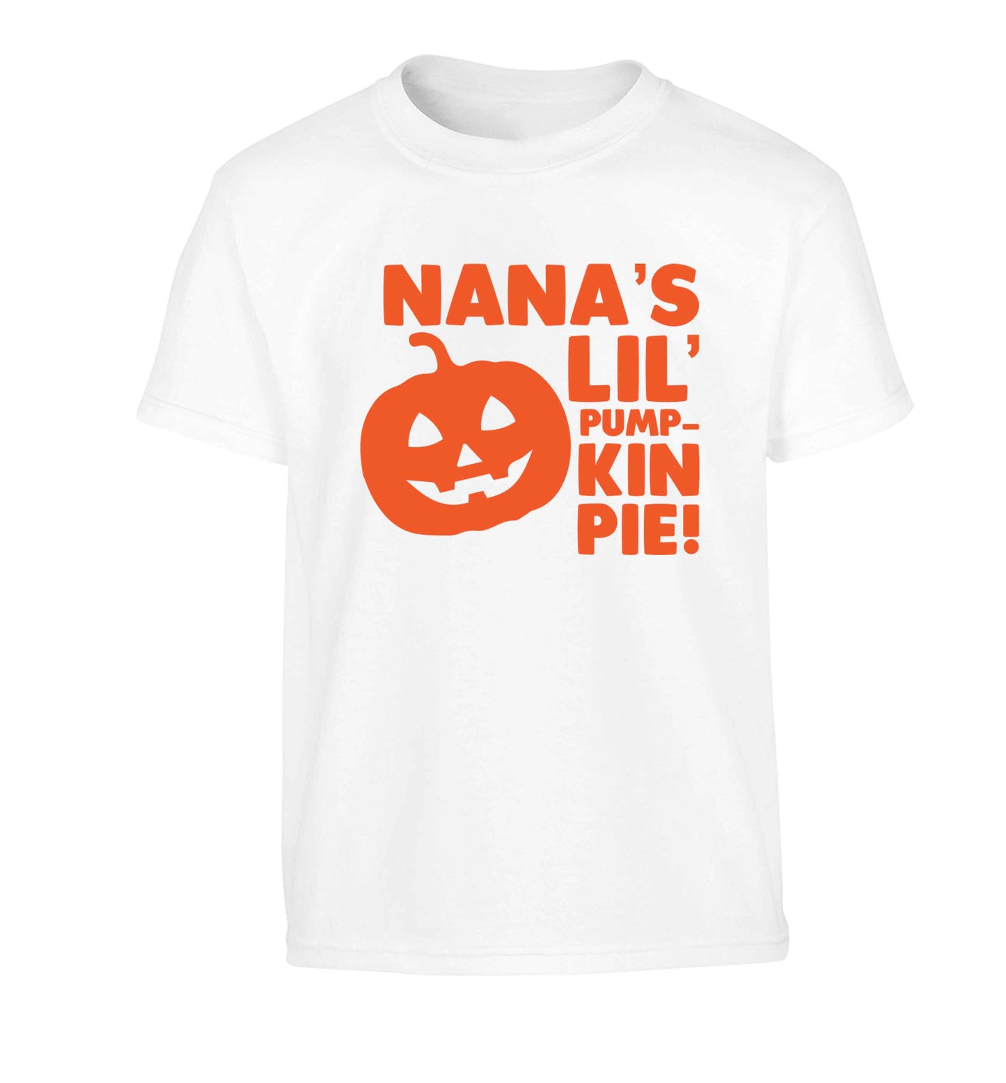 Nana's lil' pumpkin pie Children's white Tshirt 12-13 Years