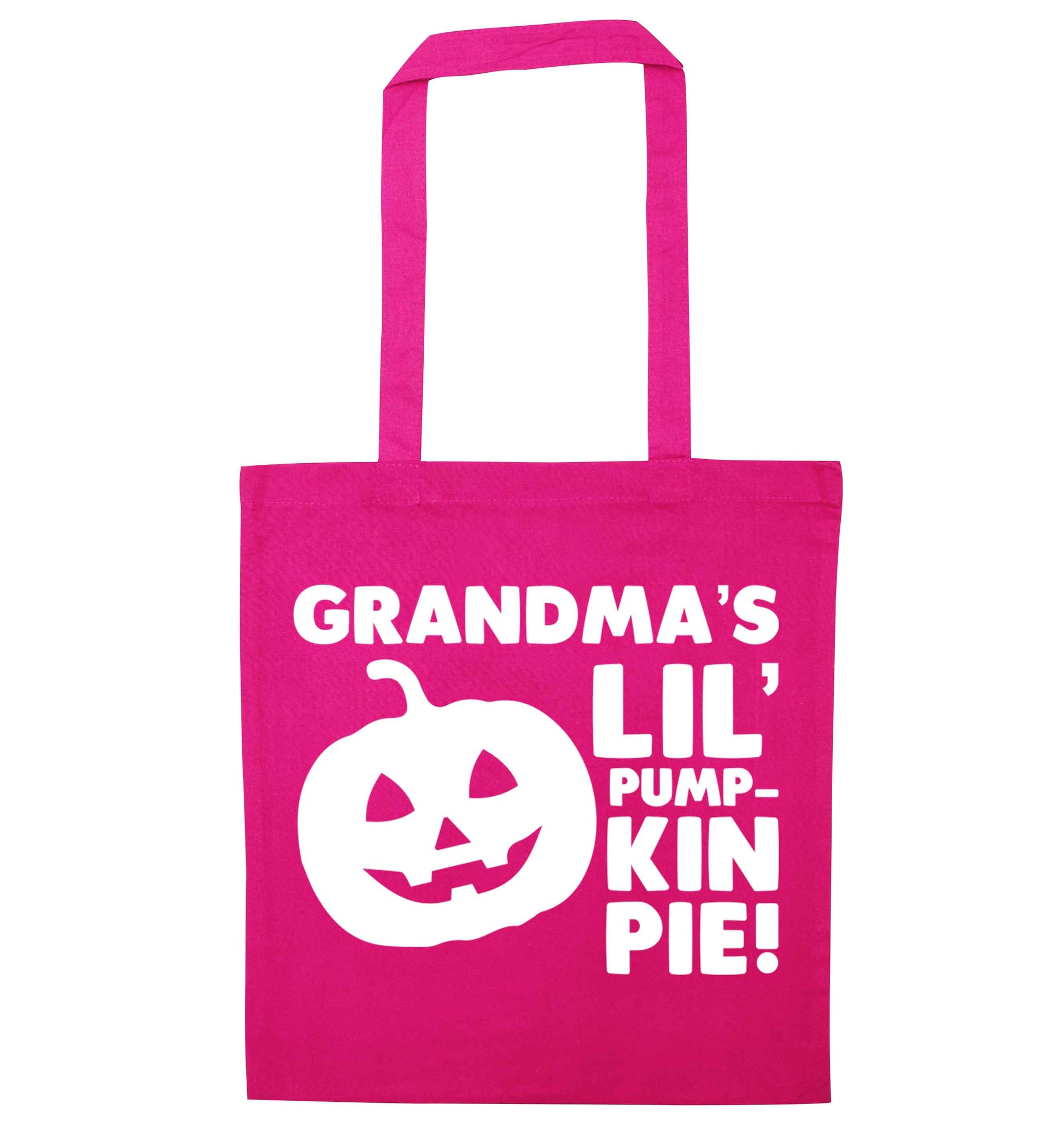 Grandma's lil' pumpkin pie pink tote bag