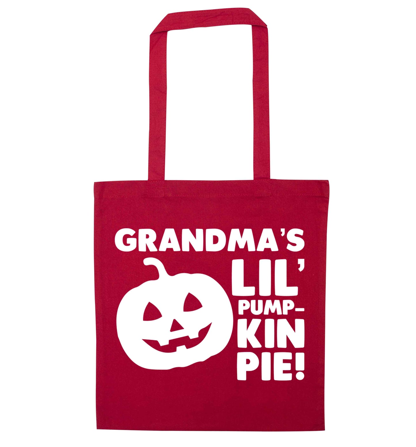 Grandma's lil' pumpkin pie red tote bag