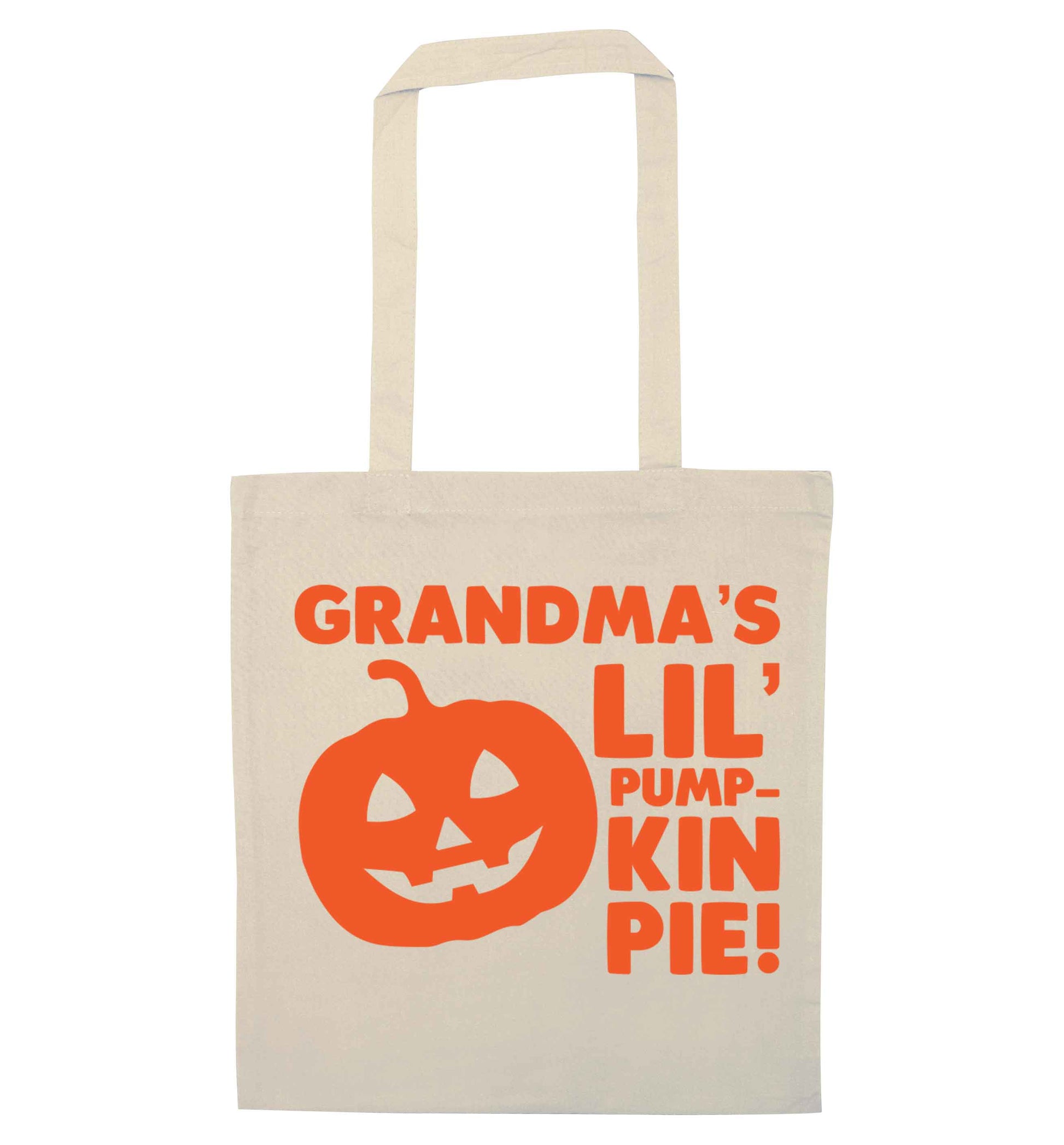Grandma's lil' pumpkin pie natural tote bag