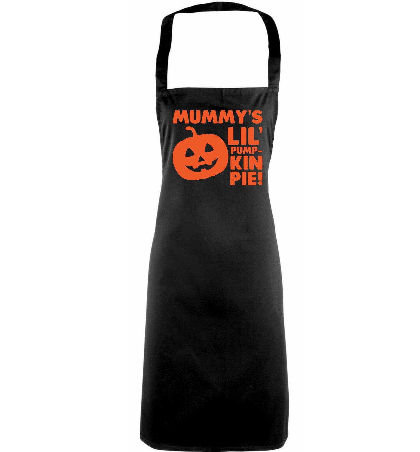 Mummy's lil' pumpkin pie adults black apron