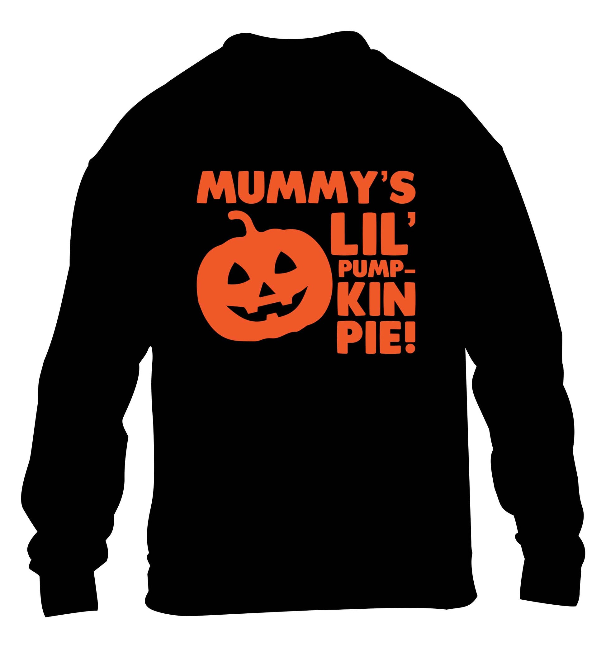 Mummy's lil' pumpkin pie children's black sweater 12-13 Years