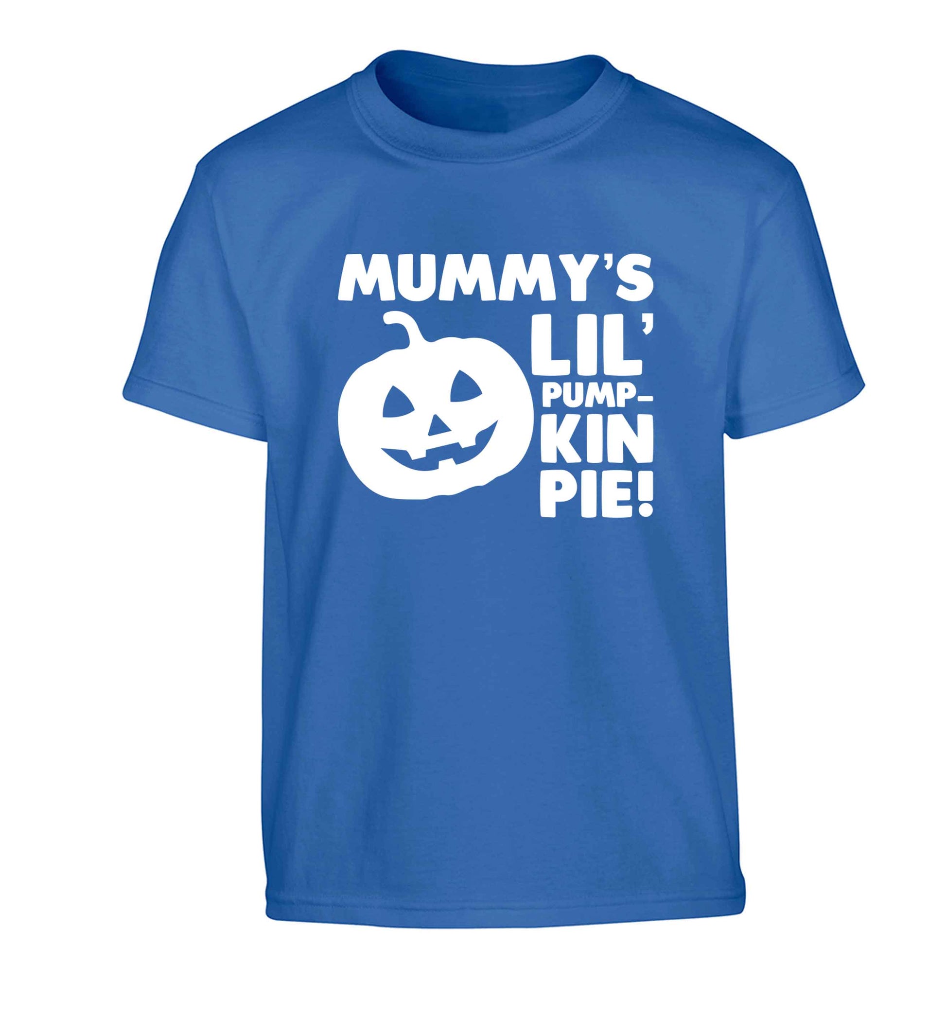 Mummy's lil' pumpkin pie Children's blue Tshirt 12-13 Years