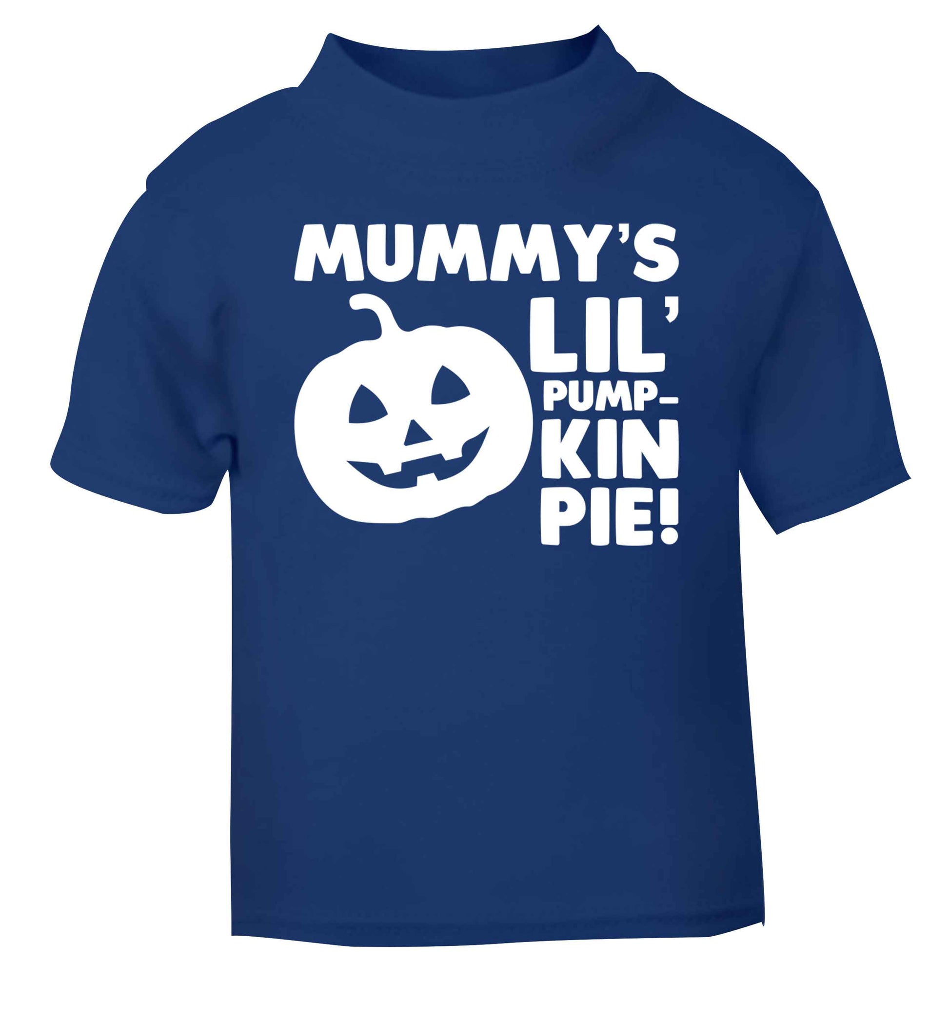 Mummy's lil' pumpkin pie blue baby toddler Tshirt 2 Years