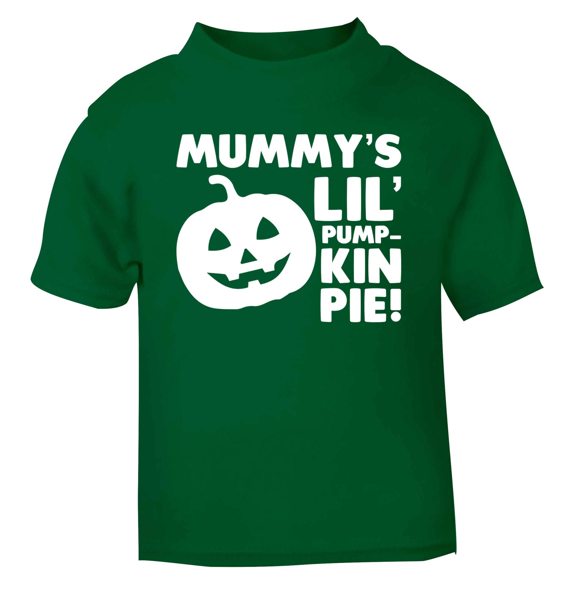 Mummy's lil' pumpkin pie green baby toddler Tshirt 2 Years