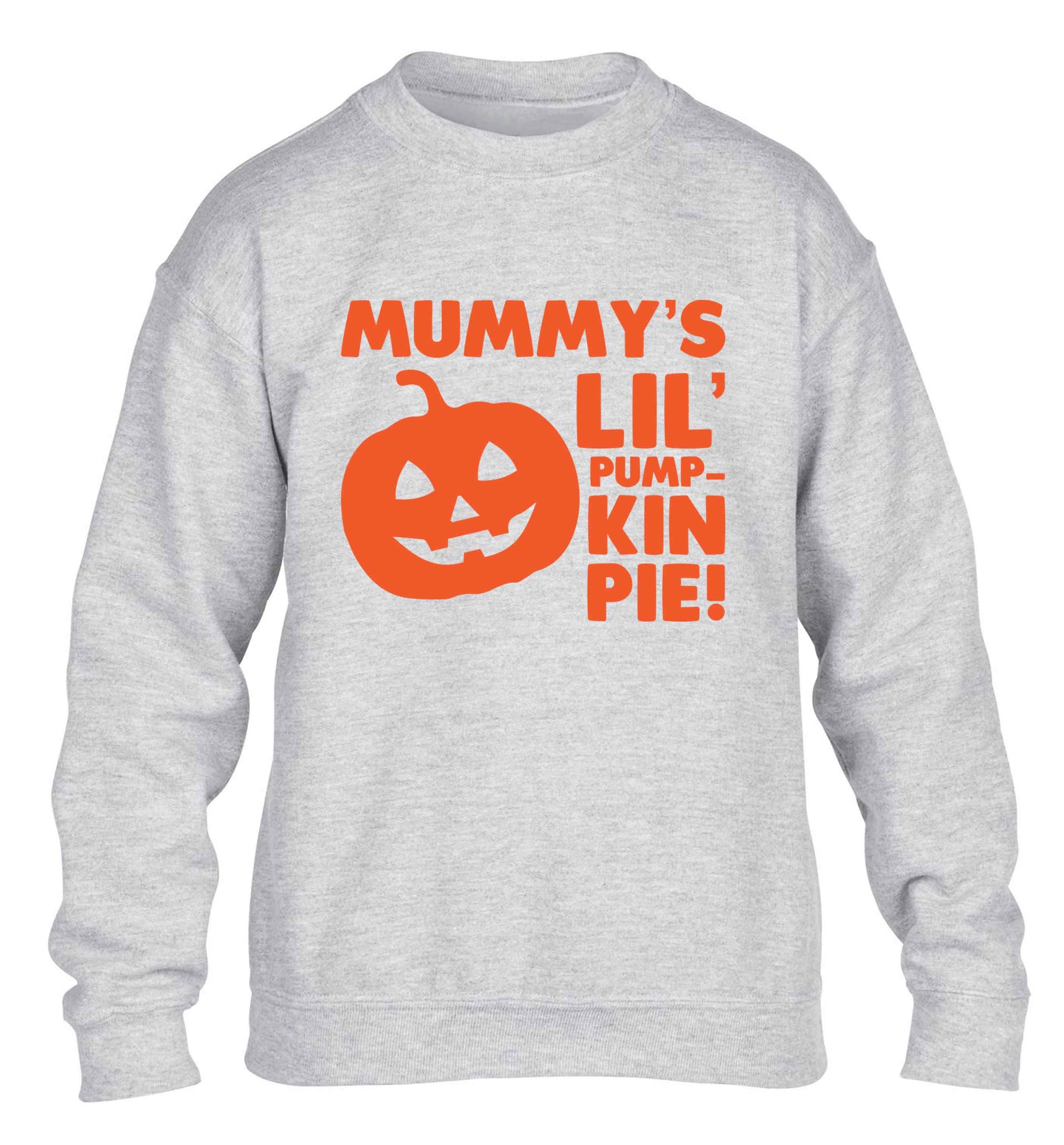 Mummy's lil' pumpkin pie children's grey sweater 12-13 Years