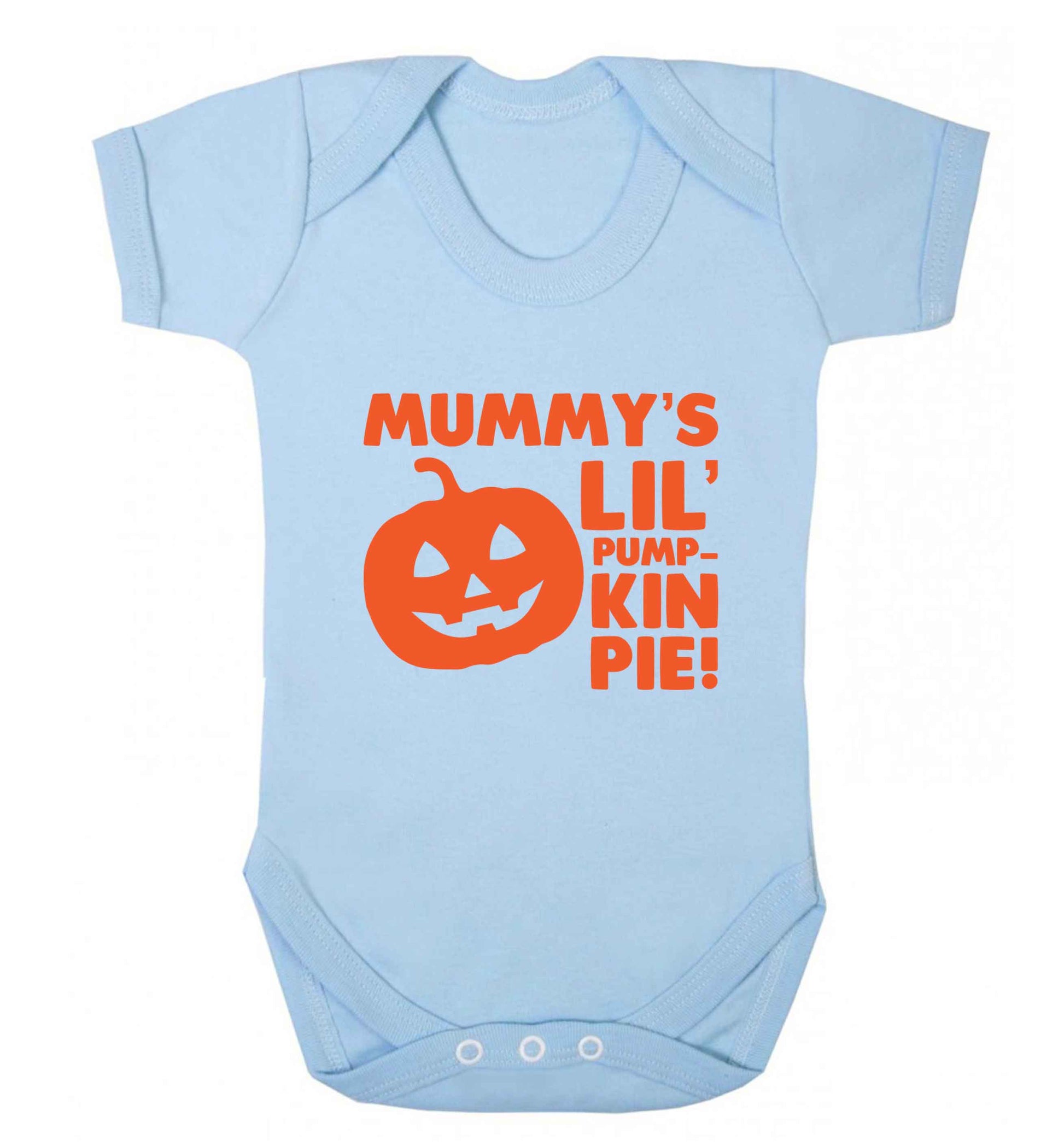 Mummy's lil' pumpkin pie baby vest pale blue 18-24 months