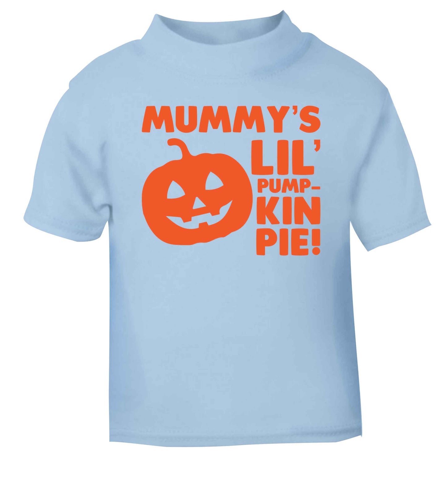 Mummy's lil' pumpkin pie light blue baby toddler Tshirt 2 Years