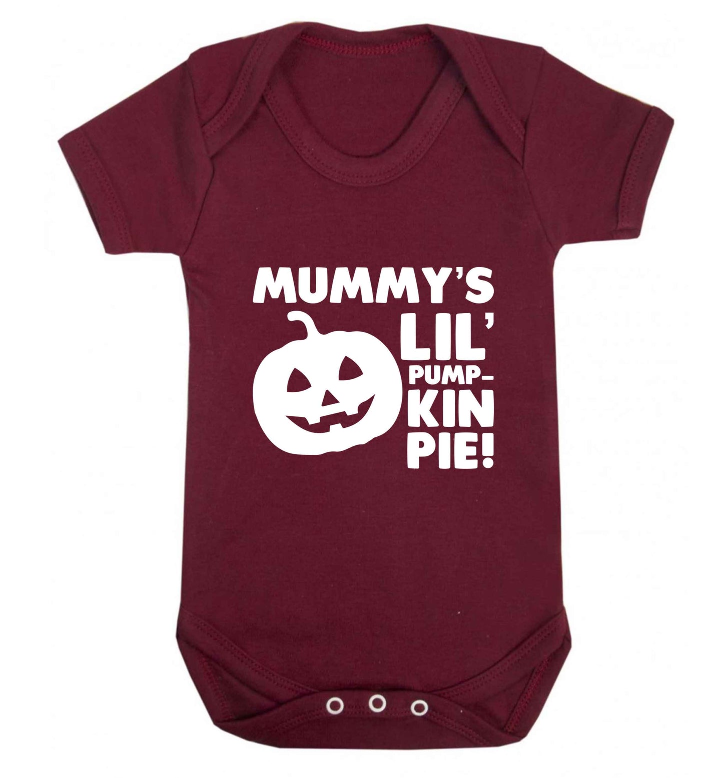 Mummy's lil' pumpkin pie baby vest maroon 18-24 months