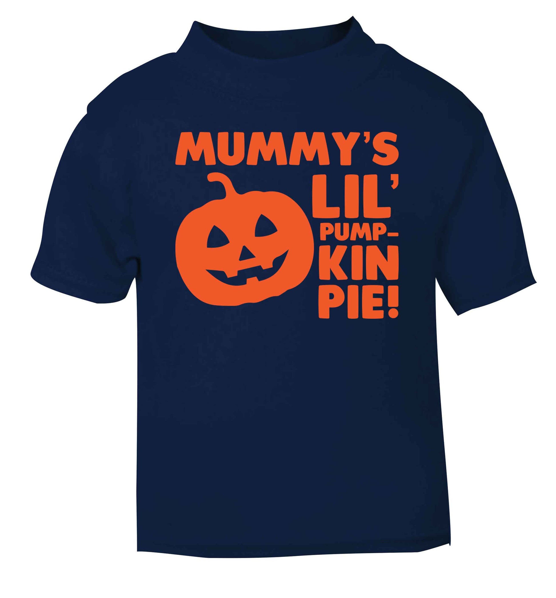 Mummy's lil' pumpkin pie navy baby toddler Tshirt 2 Years