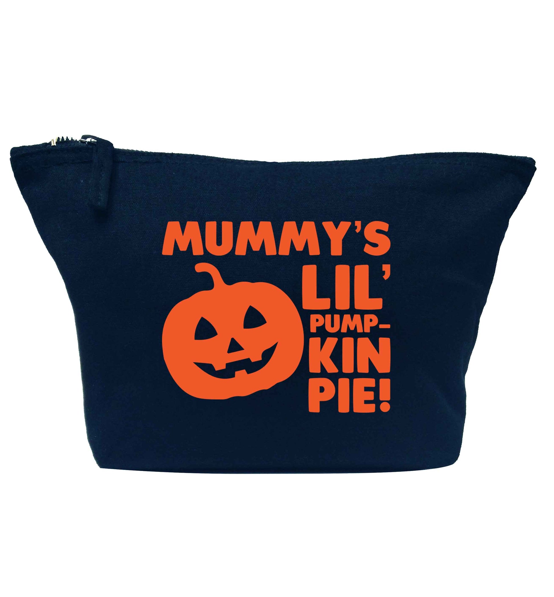 Mummy's lil' pumpkin pie navy makeup bag