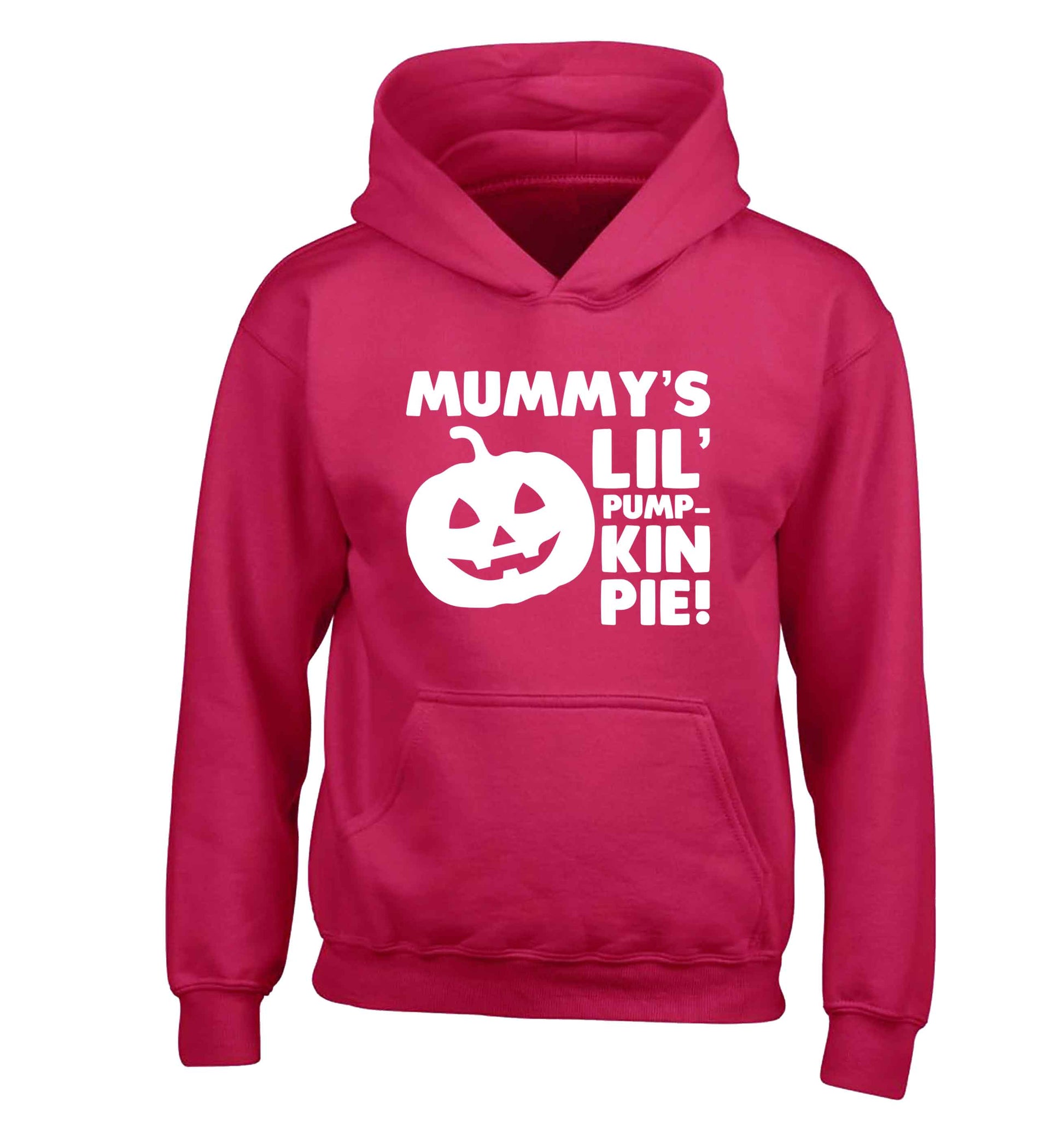 Mummy's lil' pumpkin pie children's pink hoodie 12-13 Years