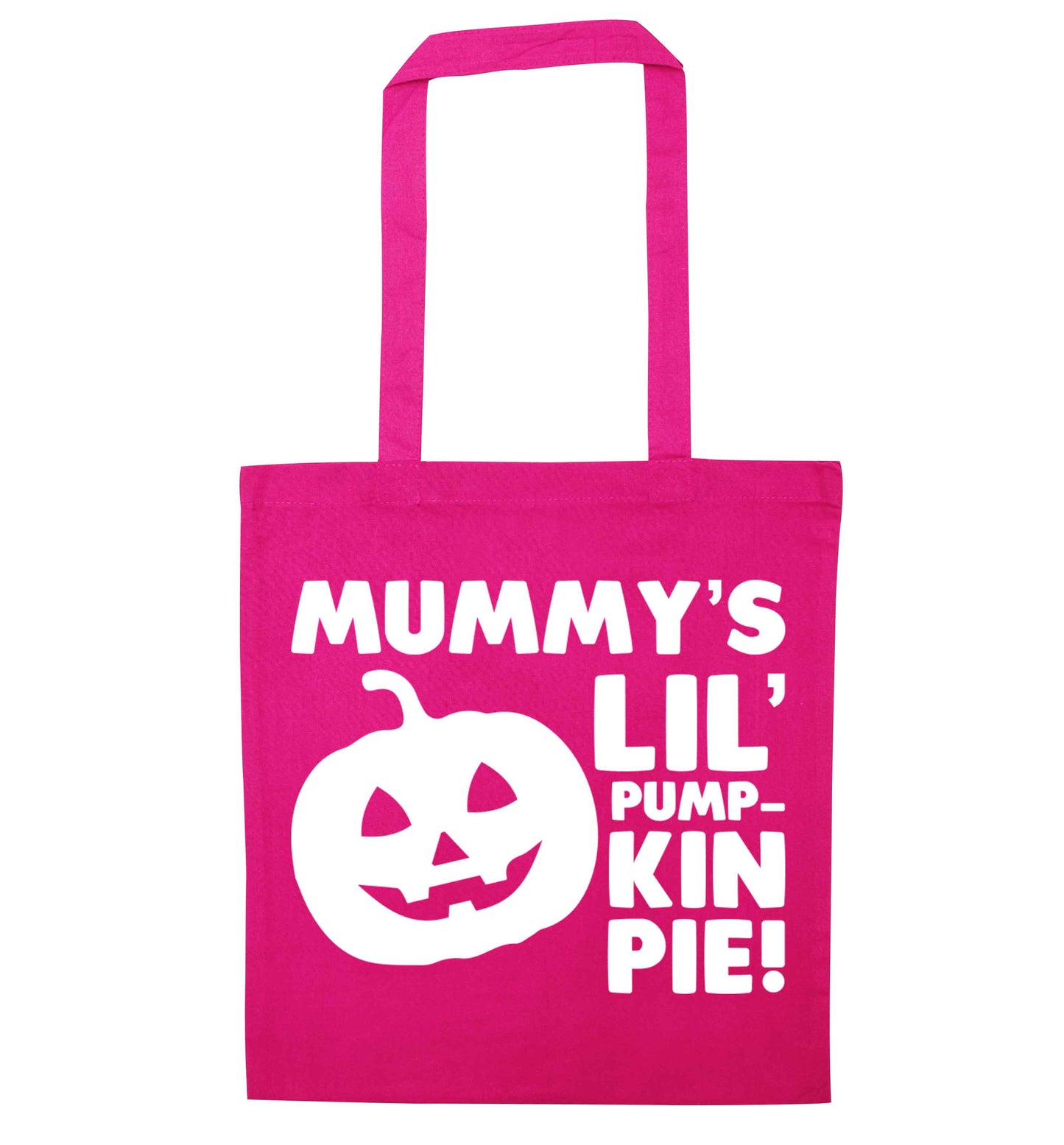 Mummy's lil' pumpkin pie pink tote bag