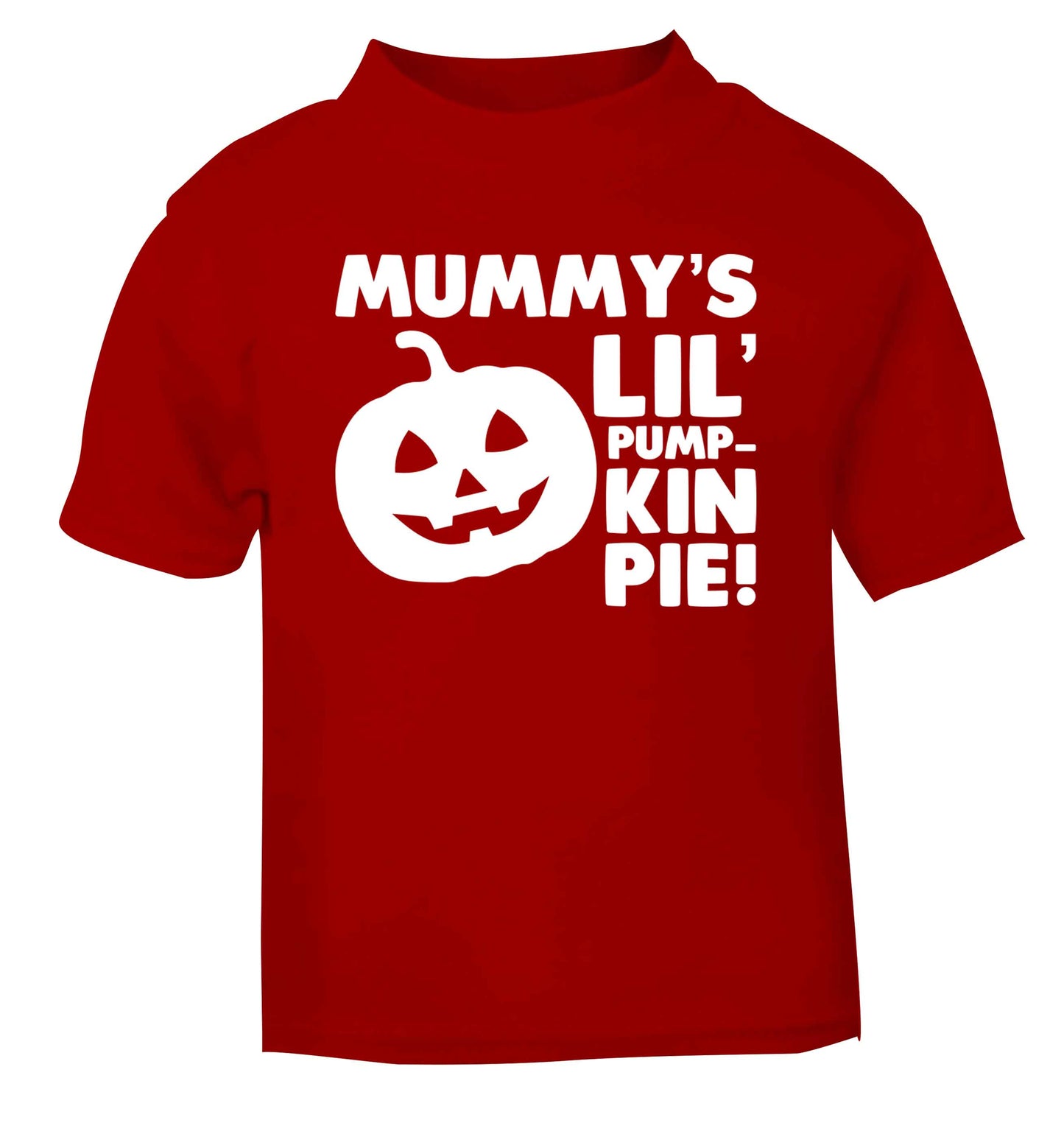 Mummy's lil' pumpkin pie red baby toddler Tshirt 2 Years