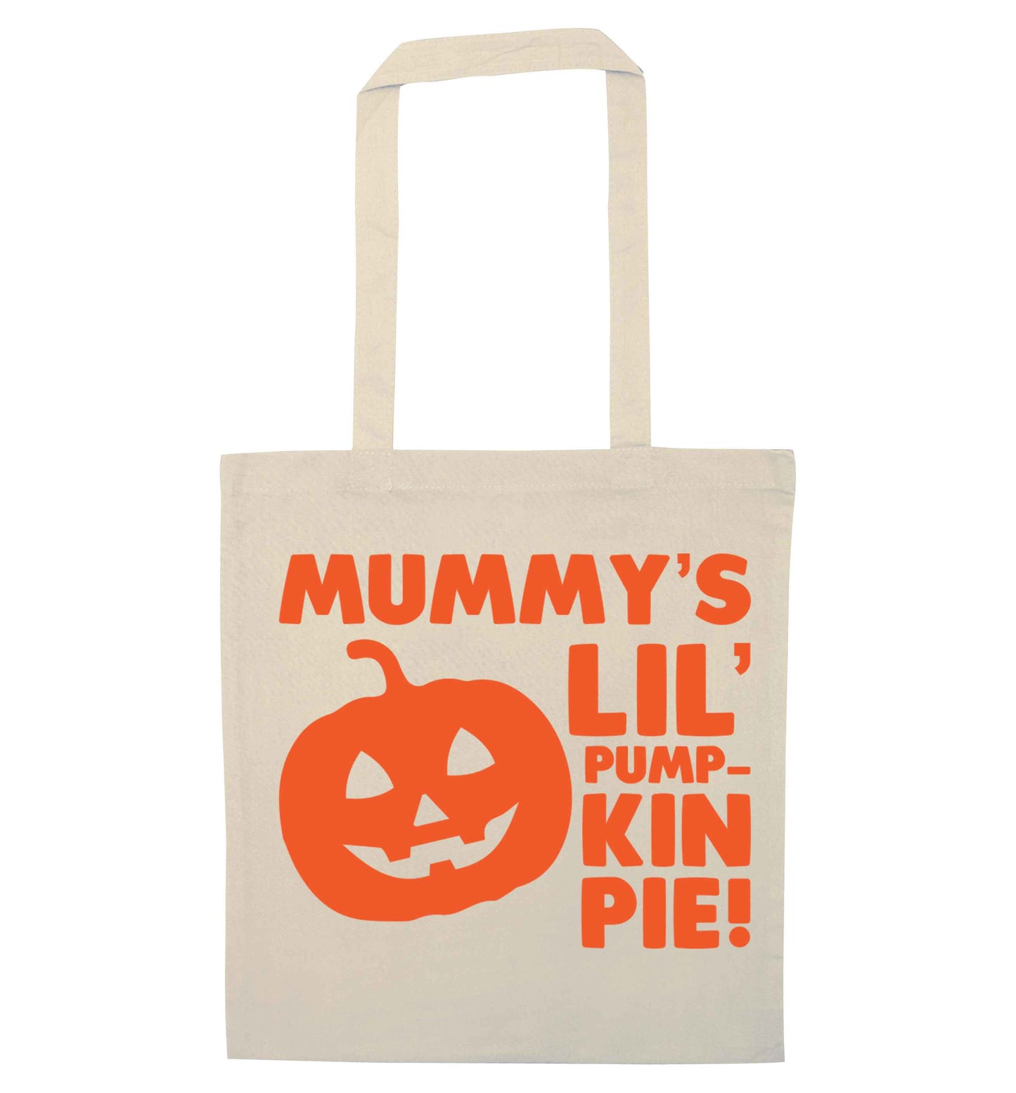Mummy's lil' pumpkin pie natural tote bag