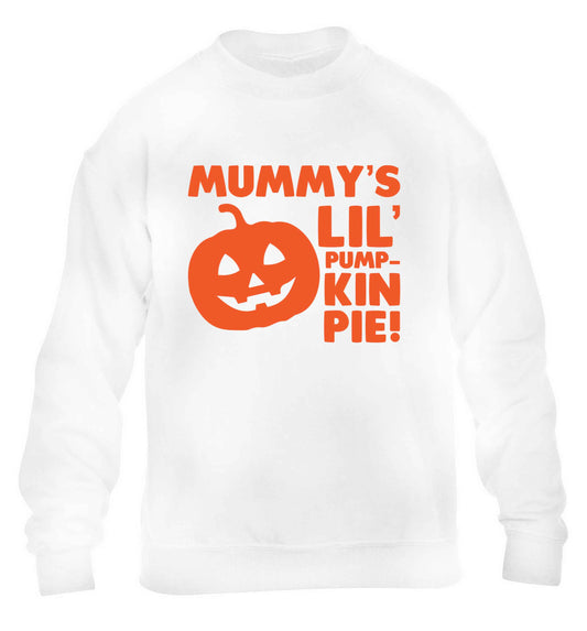 Mummy's lil' pumpkin pie children's white sweater 12-13 Years