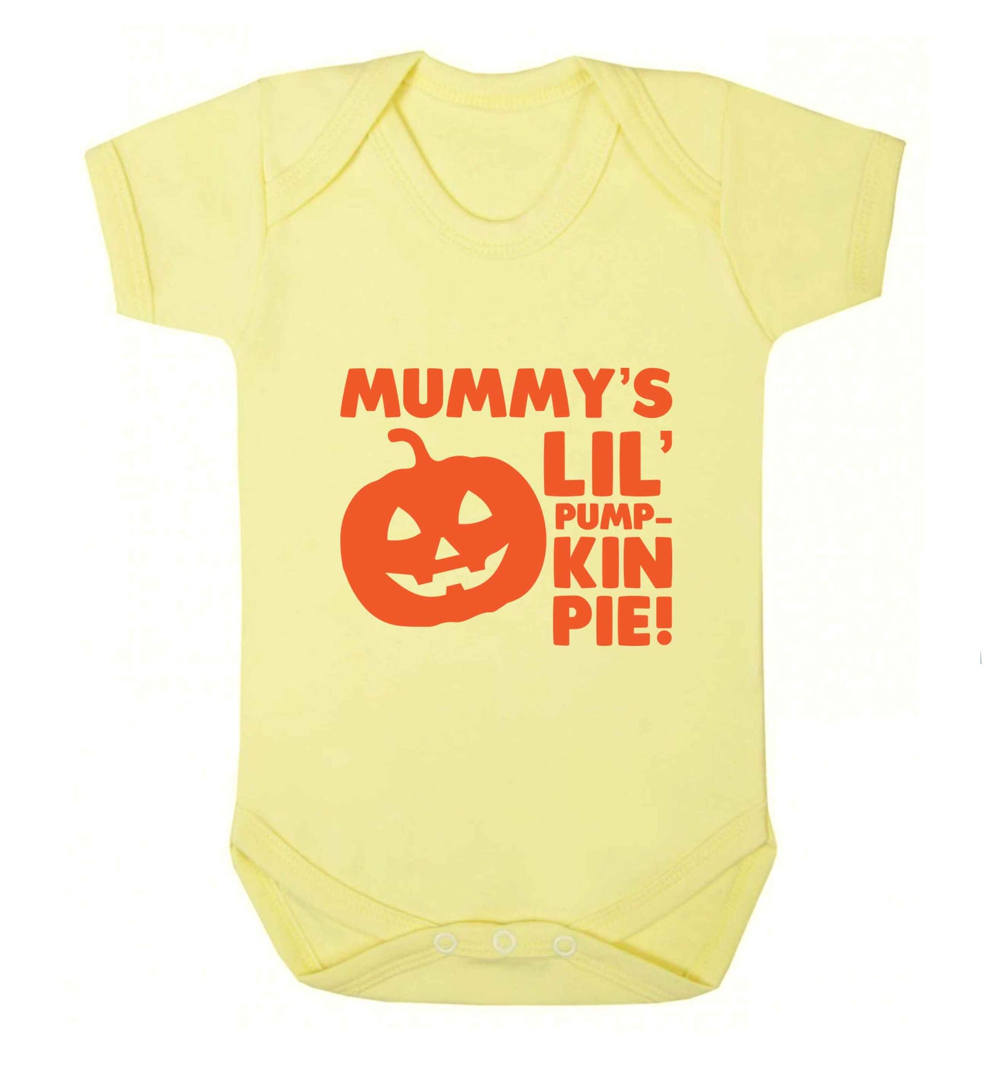 Mummy's lil' pumpkin pie baby vest pale yellow 18-24 months