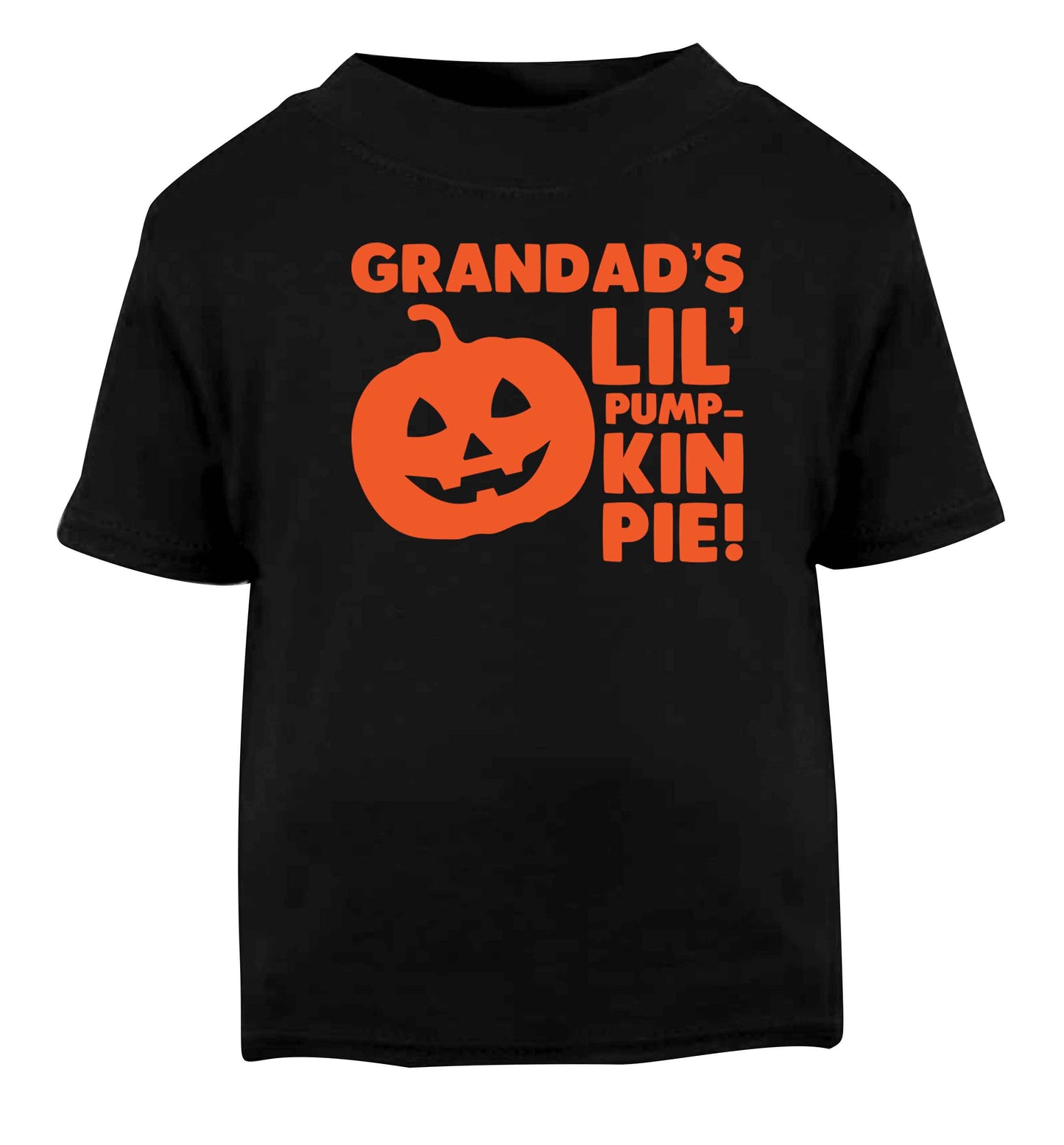 Grandad's lil' pumpkin pie Black baby toddler Tshirt 2 years