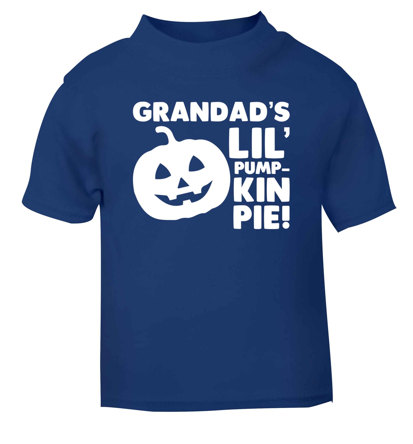 Grandad's lil' pumpkin pie blue baby toddler Tshirt 2 Years
